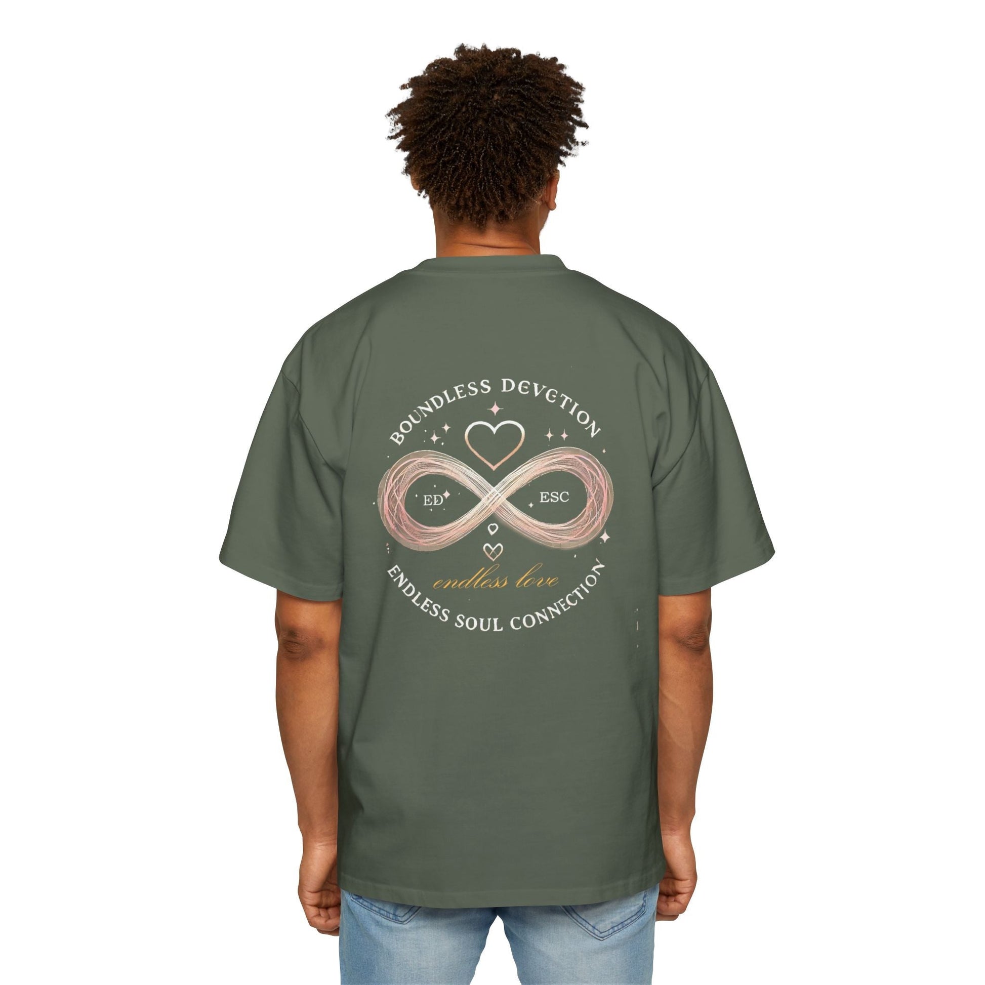 Men Heavy Oversized T-shirt -Endless Love 100% Cotton Comfort