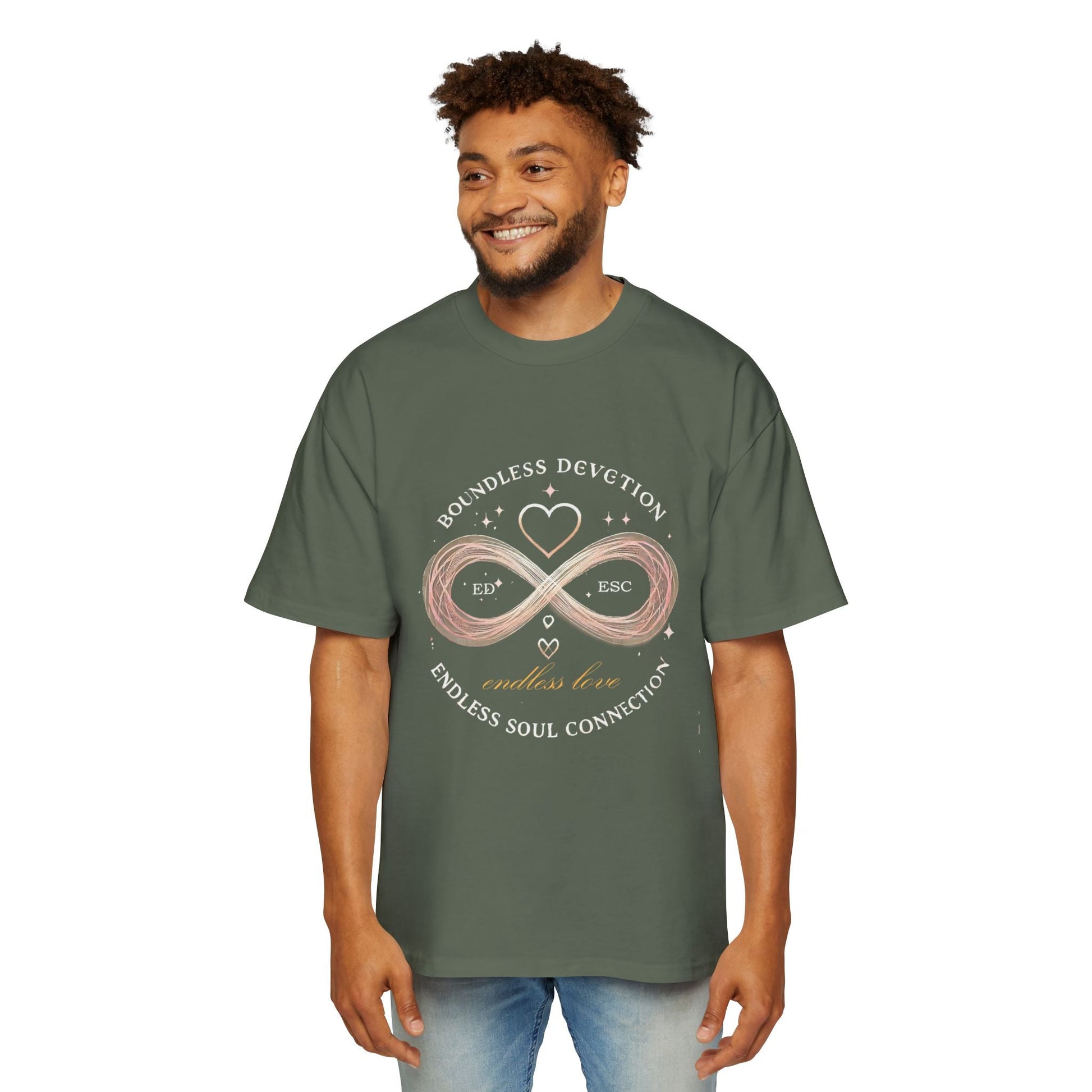 Men Heavy Oversized T-shirt -Endless Love 100% Cotton Comfort