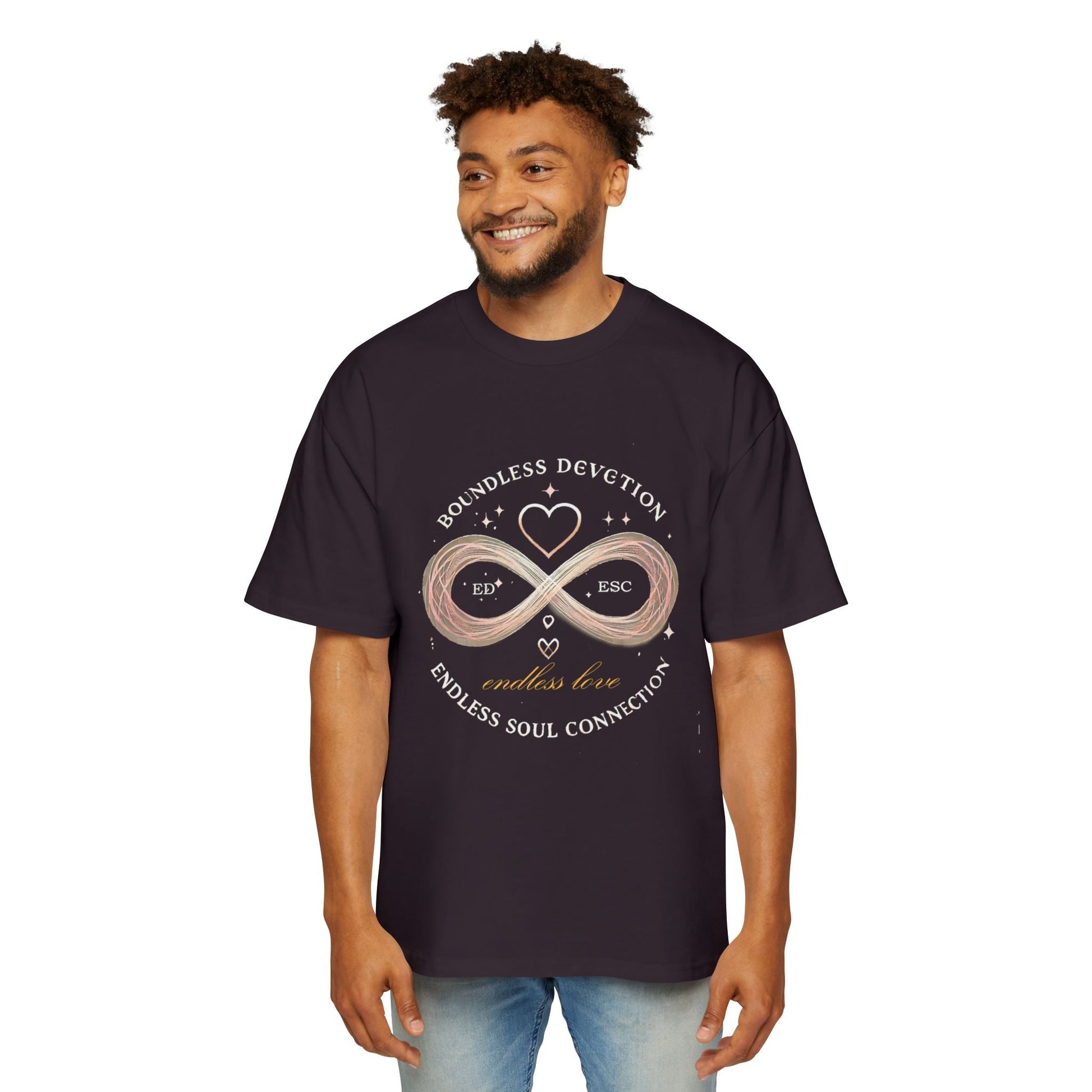 Men Heavy Oversized T-shirt -Endless Love 100% Cotton Comfort