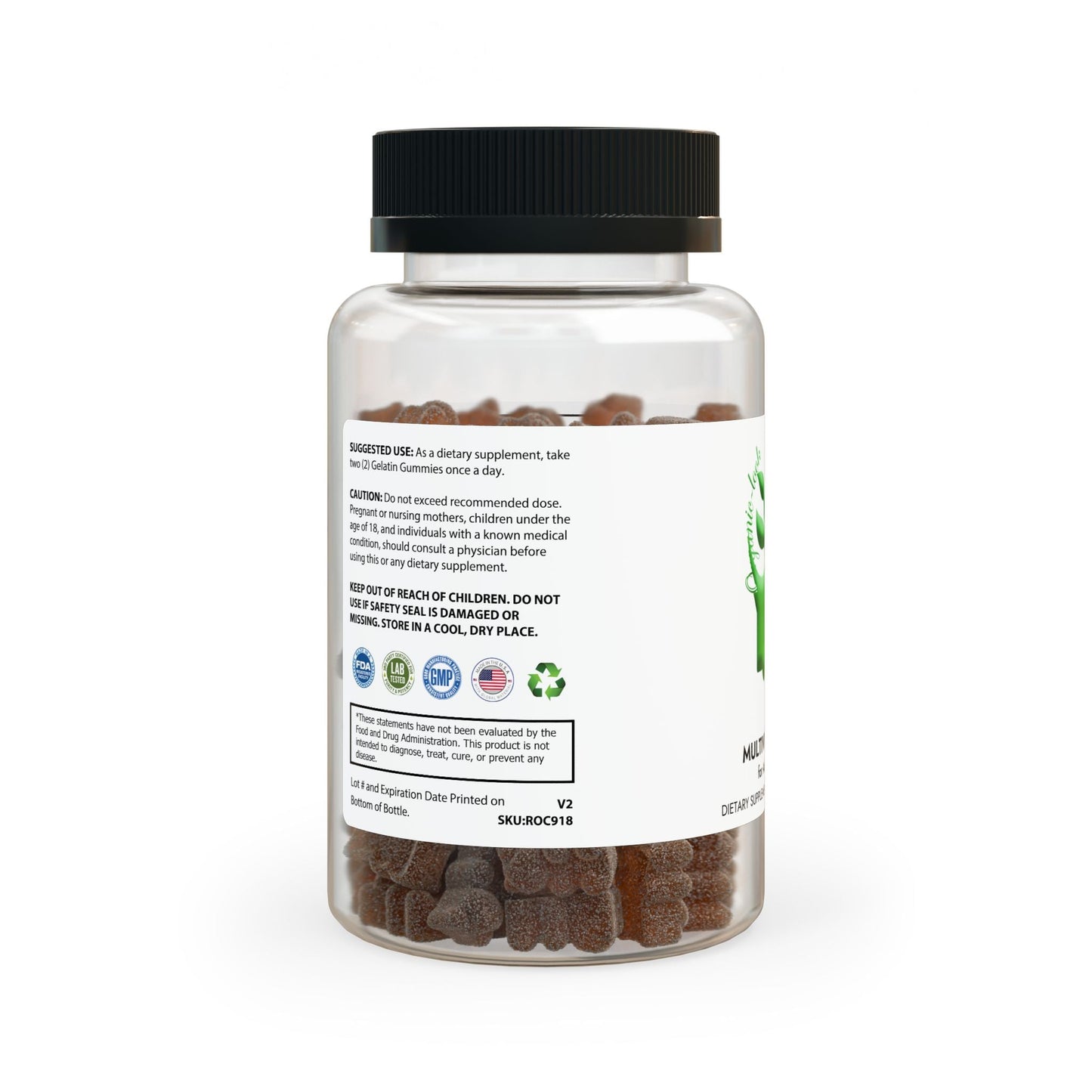 Multivitamin gummies for adults bottle with 60 delicious gummies supporting daily wellness and nutrient absorption.