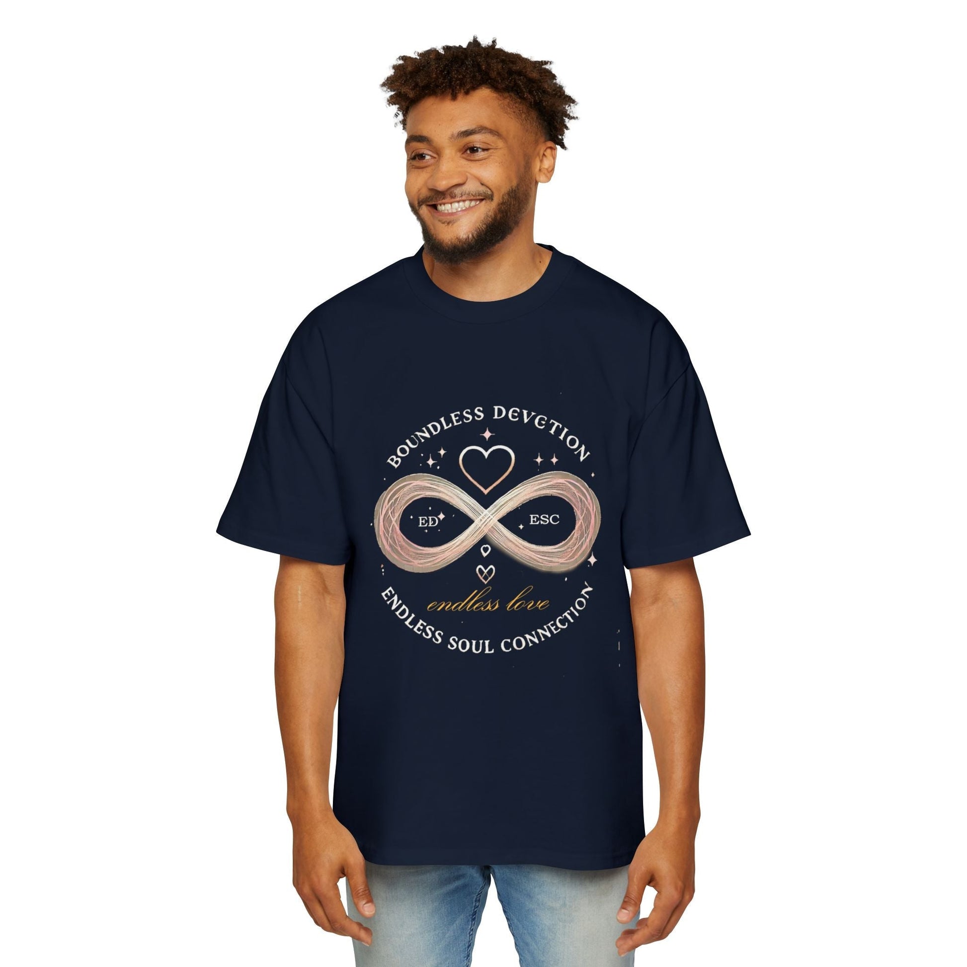 Men Heavy Oversized T-shirt -Endless Love 100% Cotton Comfort