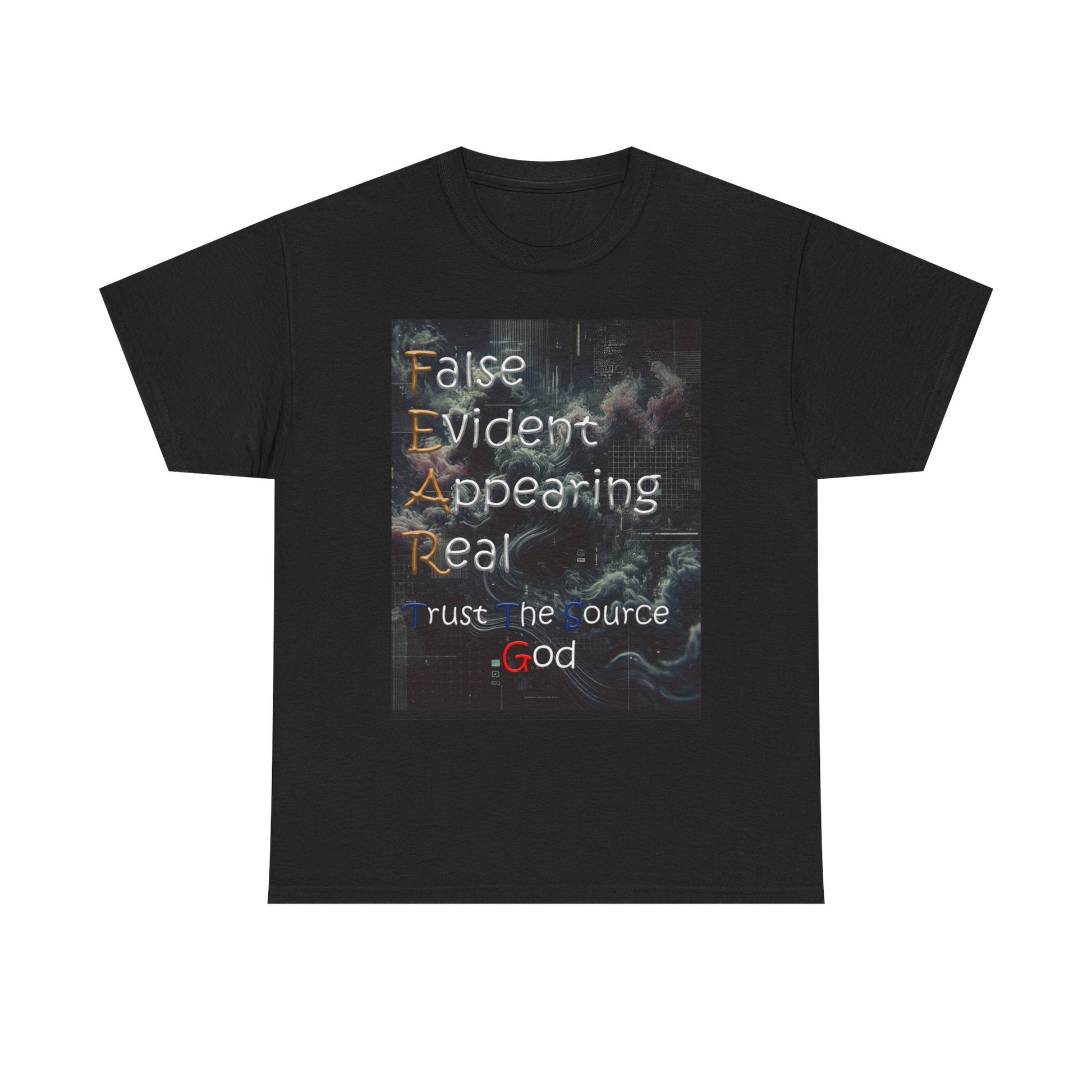 Inspirational Unisex Heavy Cotton T-shirt - False Evidence Appearing Real