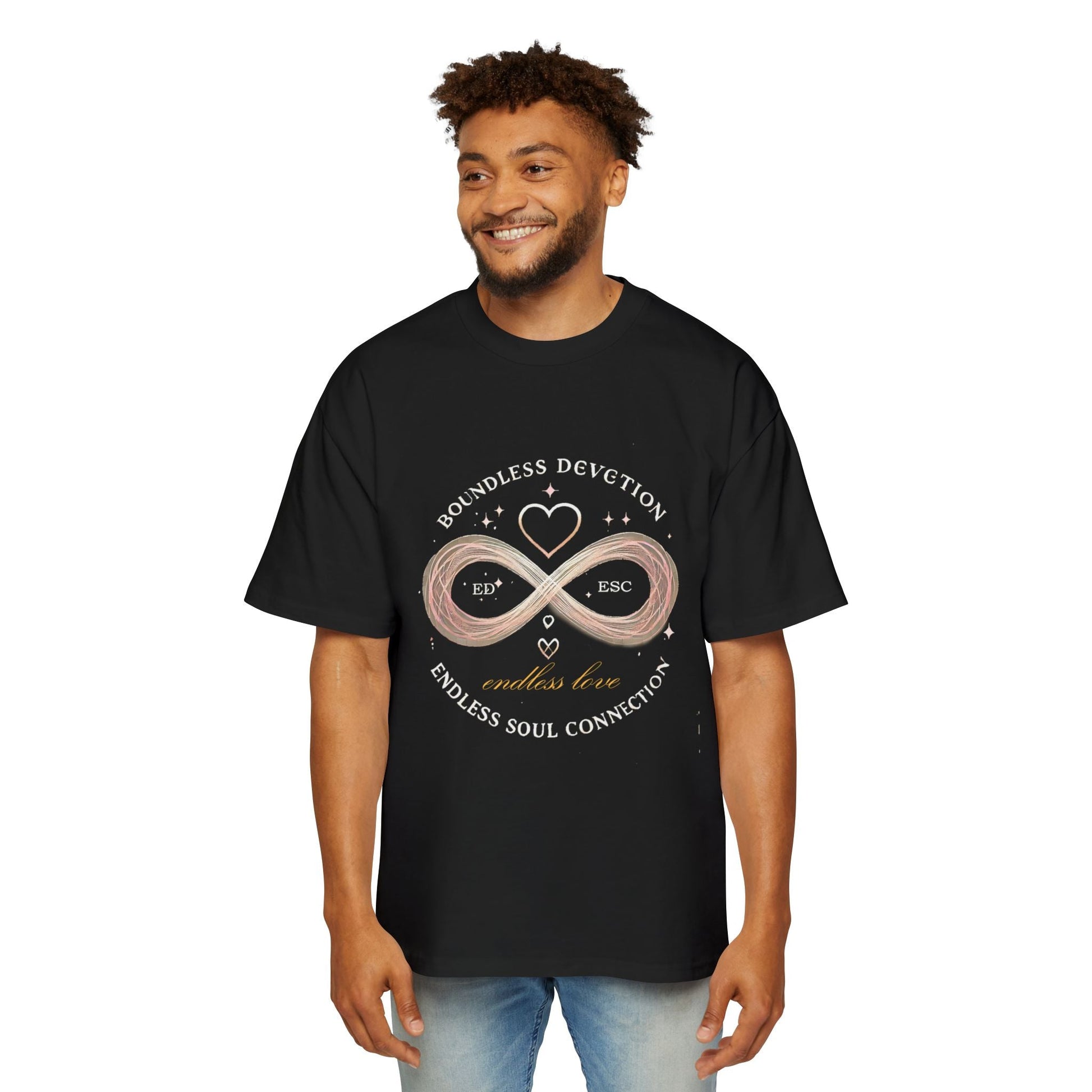 Men Heavy Oversized T-shirt -Endless Love 100% Cotton Comfort