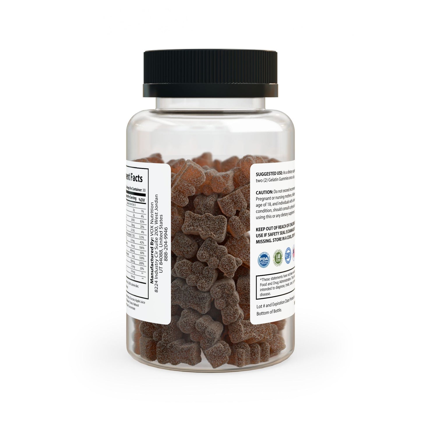 Bottle of Multivitamin Gummies for Adults, 60 count, offering daily wellness and essential nutrients in a tasty gummy form.