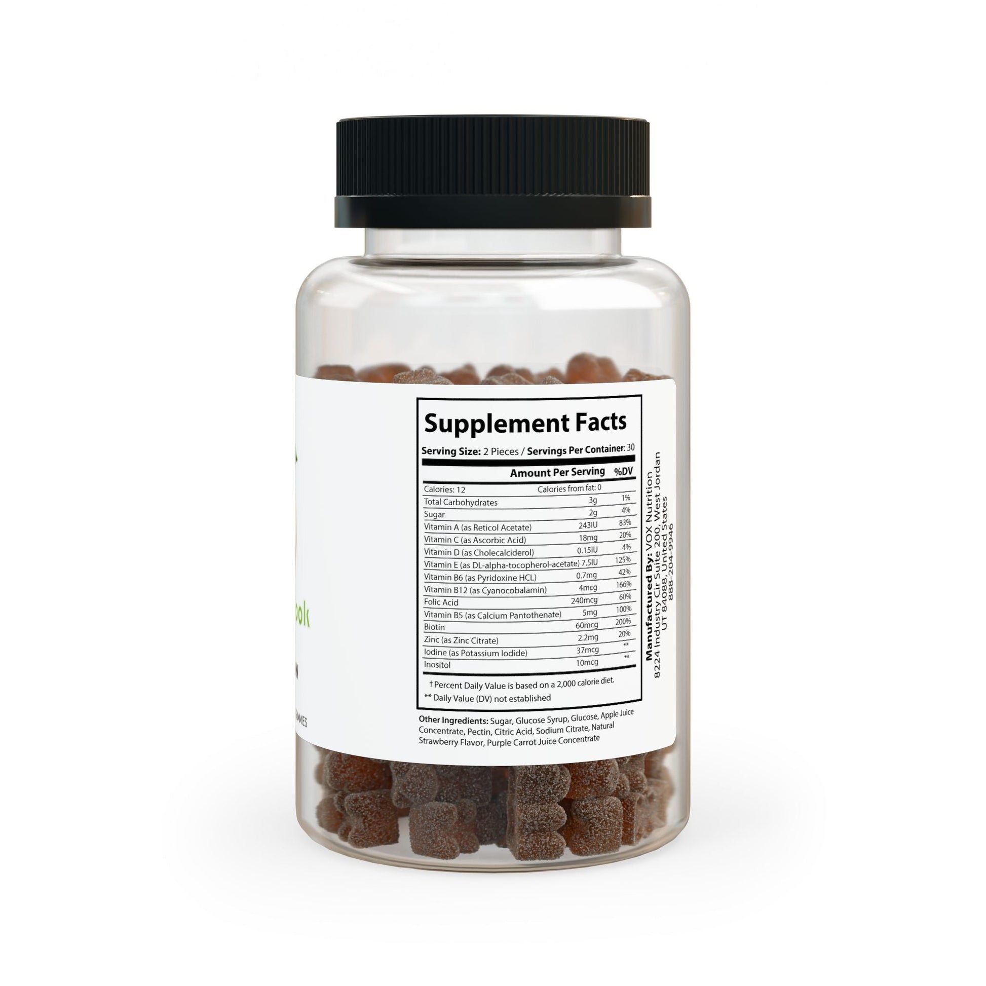 Multivitamin Gummies for Adults - Energy, Antioxidants & Hair Health