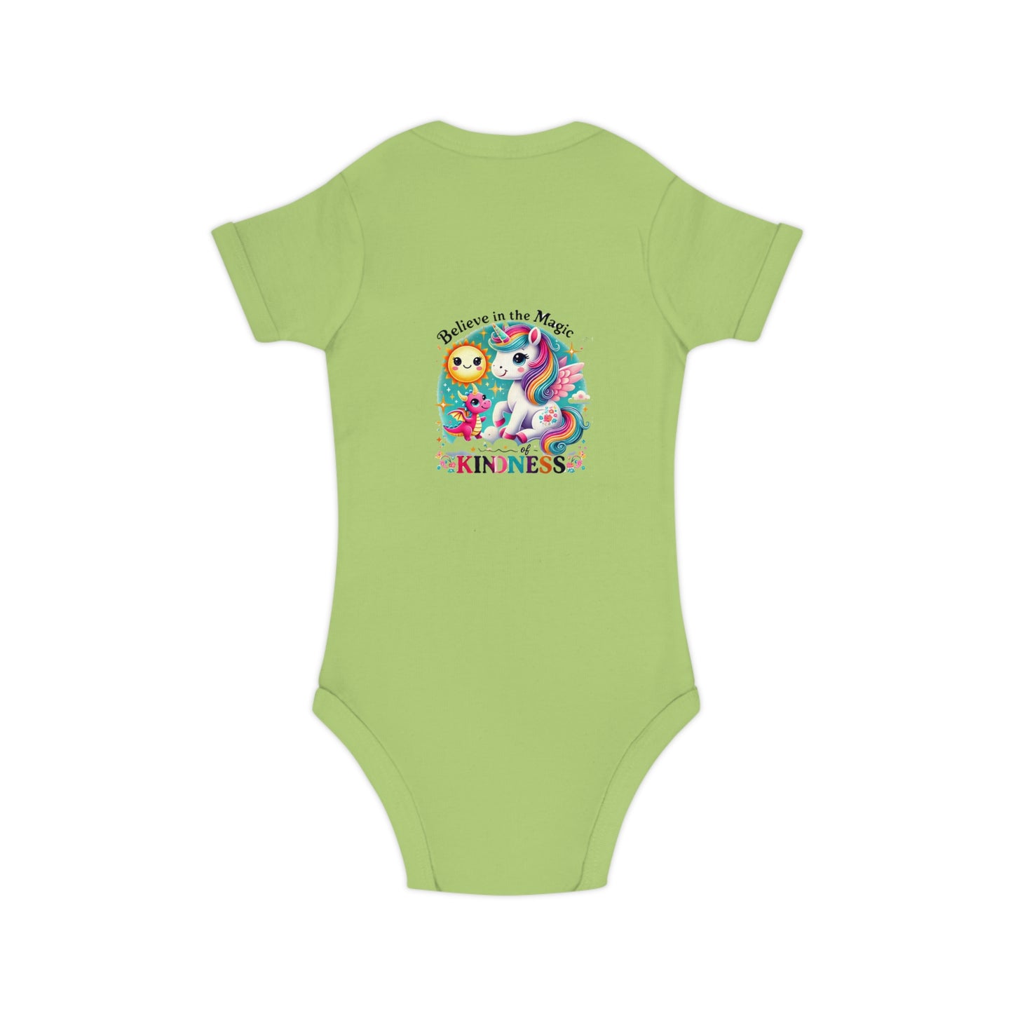 Combed Cotton Baby Bodysuit " Believe in the Magic of Kindness"