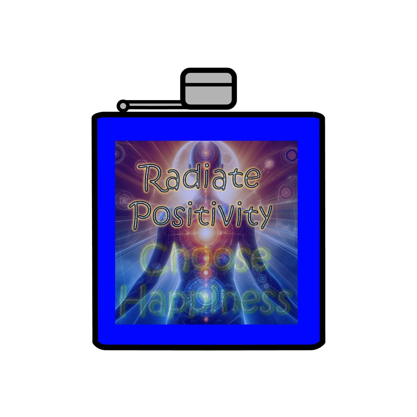 Stainless Steel Flask, 6oz Radiate Positivity