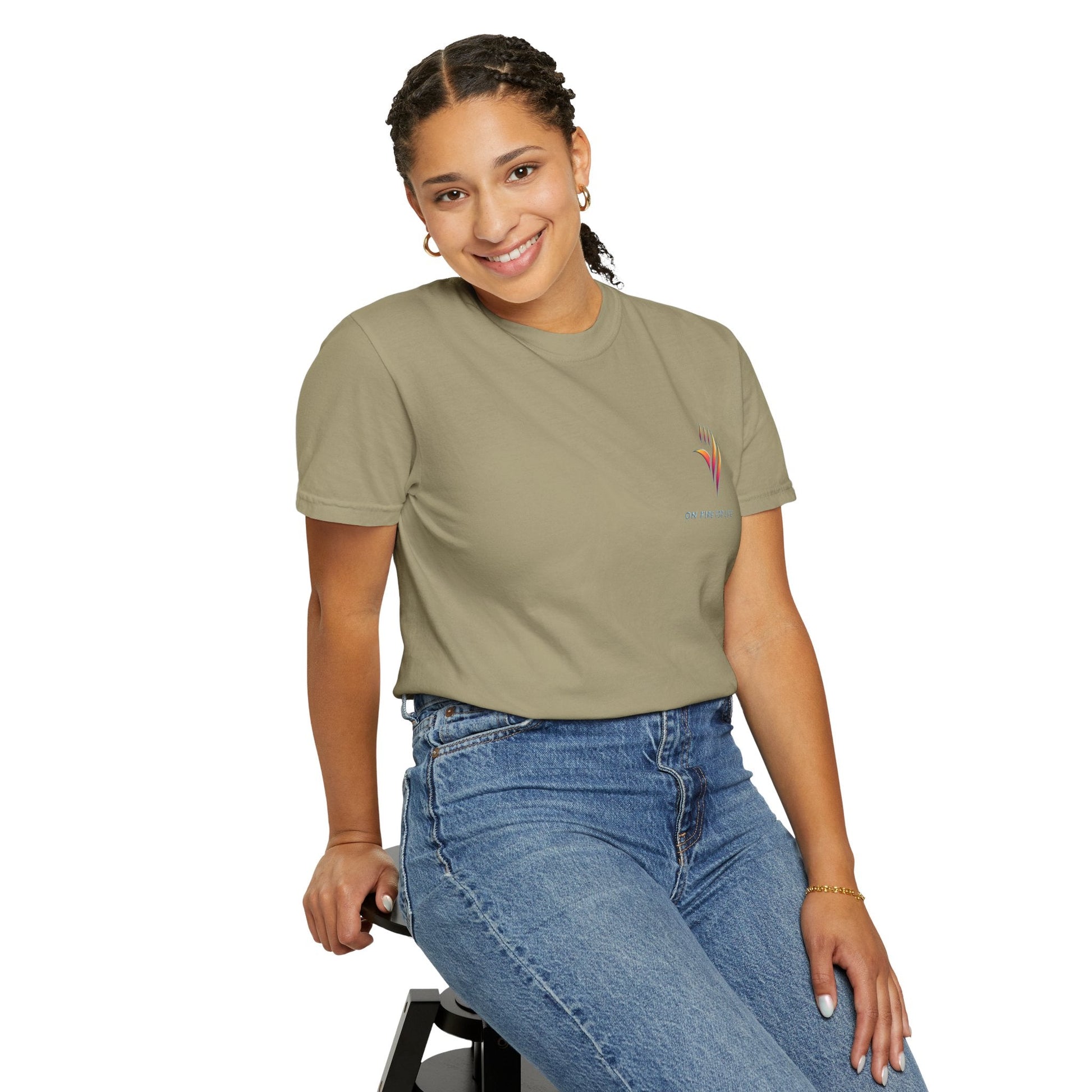Unisex Garment-Dyed T-shirt - On Fire for Life Ethically Made