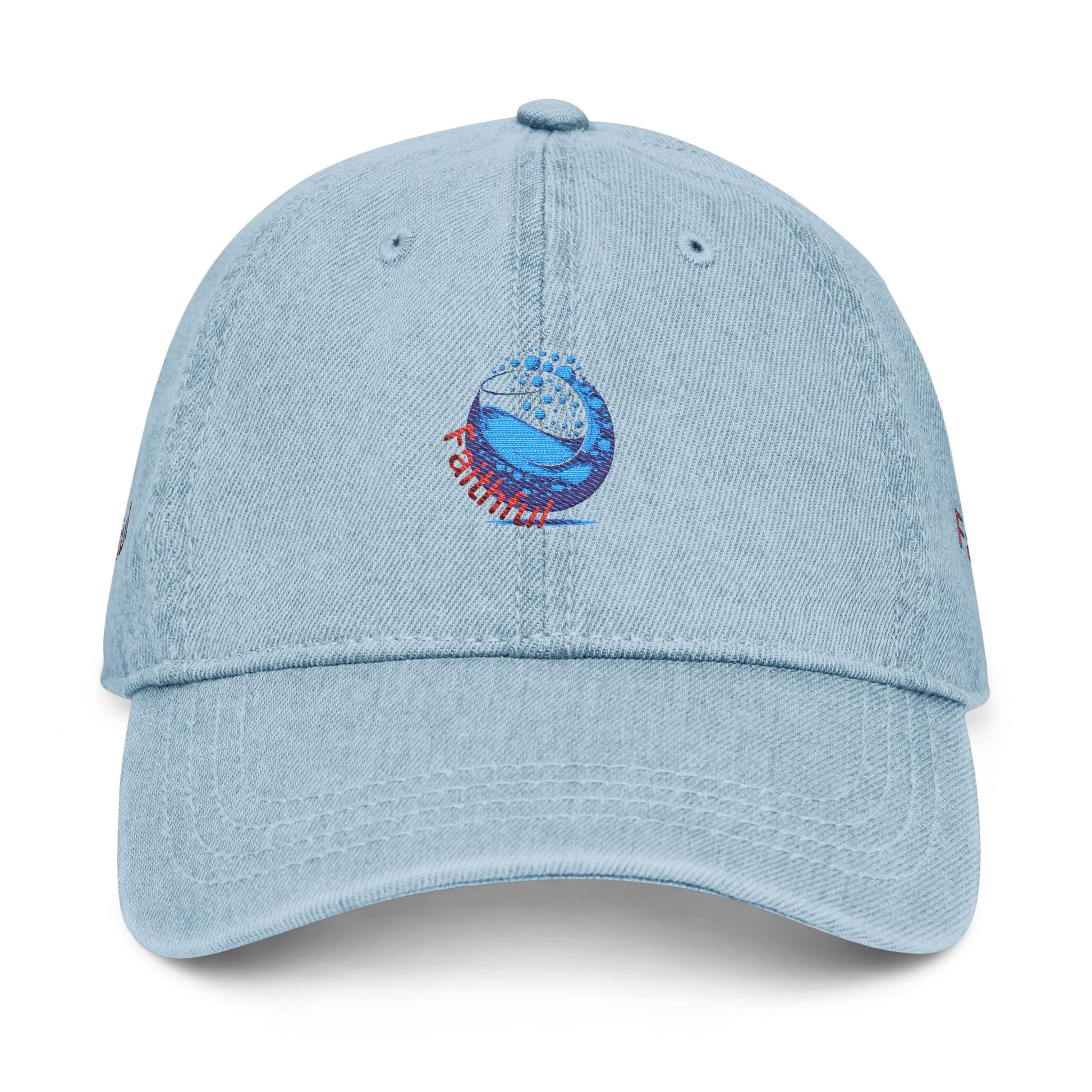 Denim Hat Faithful - Stylish Embroidered Cap Vintage-Inspired Style