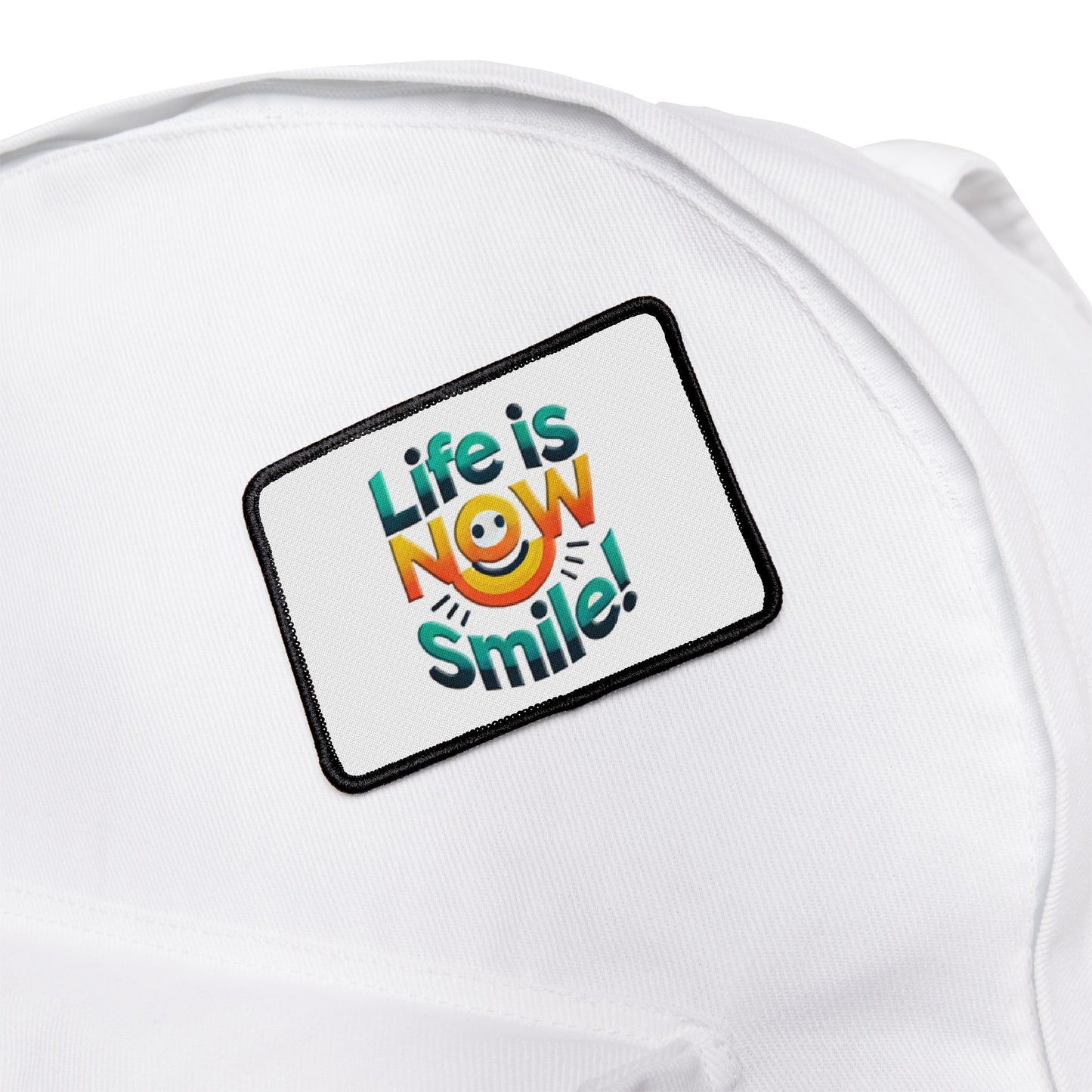 Iron-On Patches Life is Now Smile