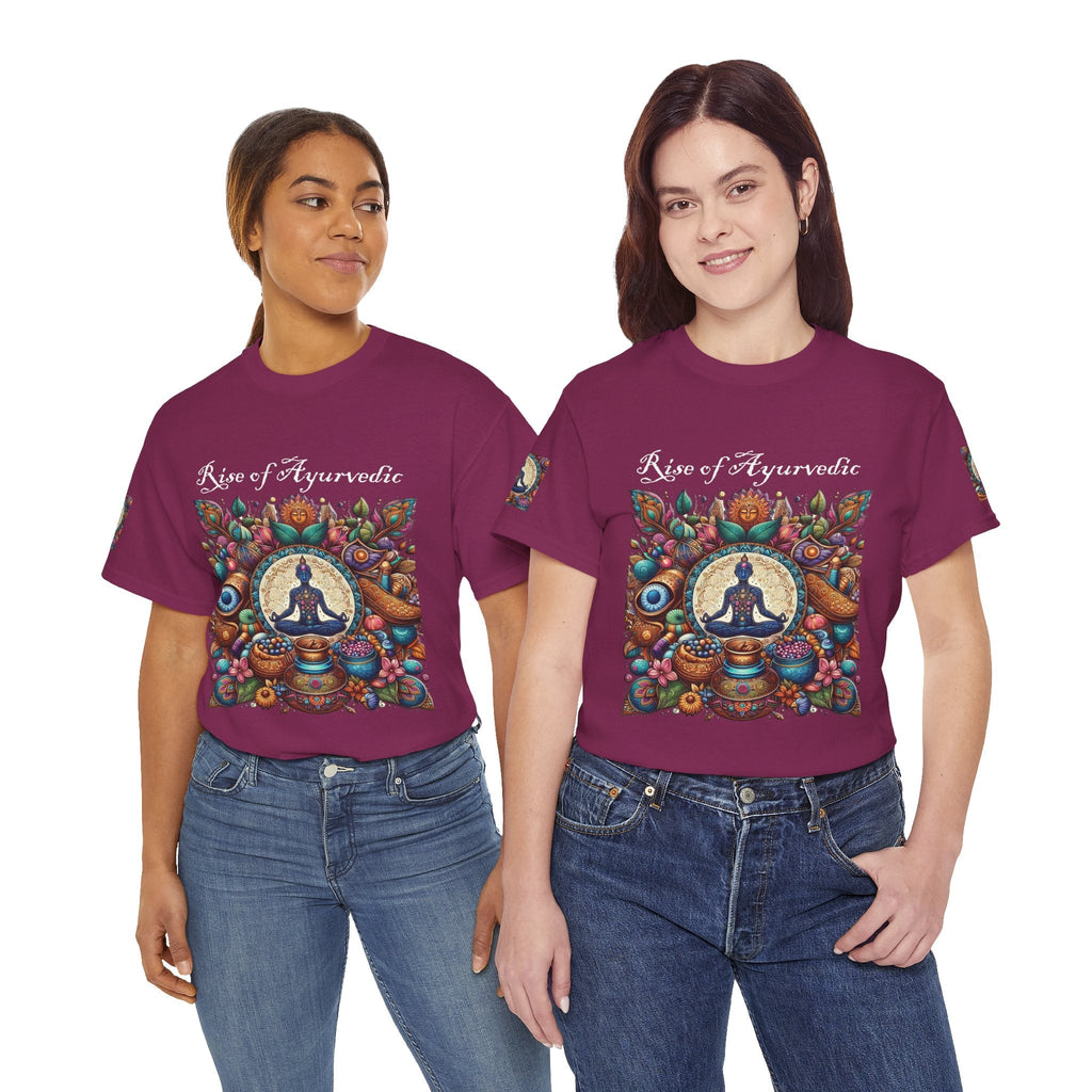 Unisex Heavy Cotton T-shirt - Rediscover 5000 years Ayurvedic Designs
