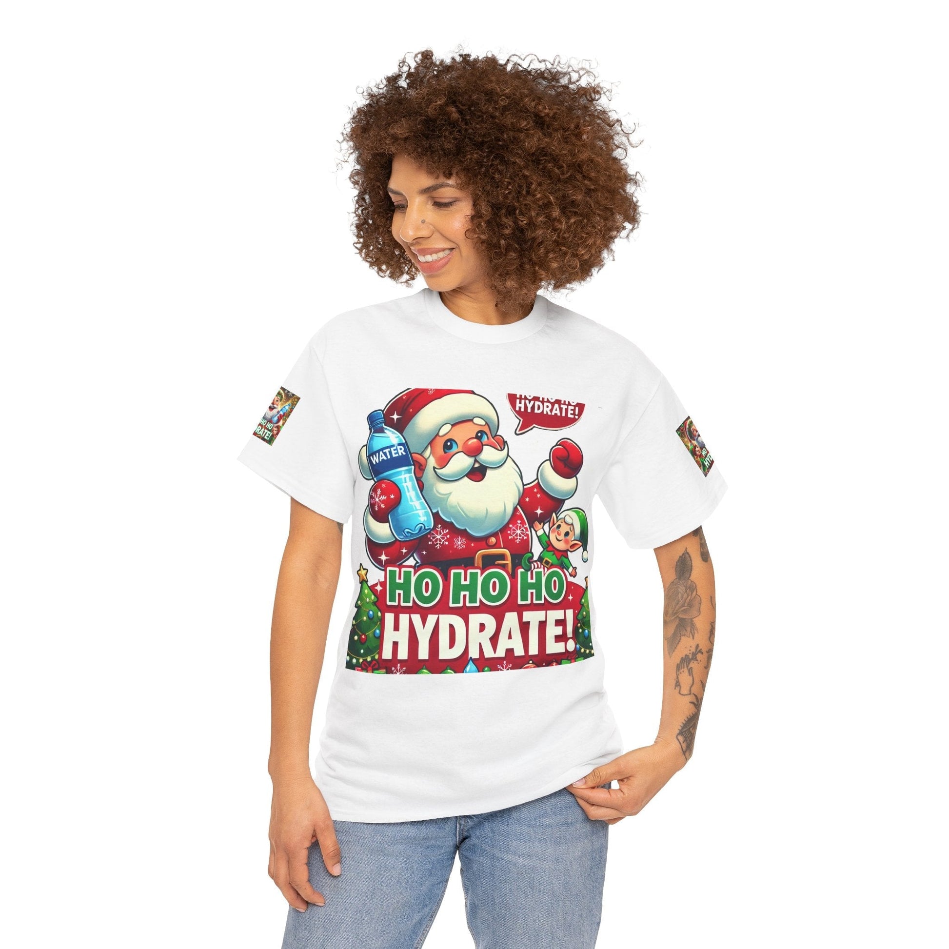 Unisex Heavy Cotton T-shirt - Christmas Tee- Have A Happy Season