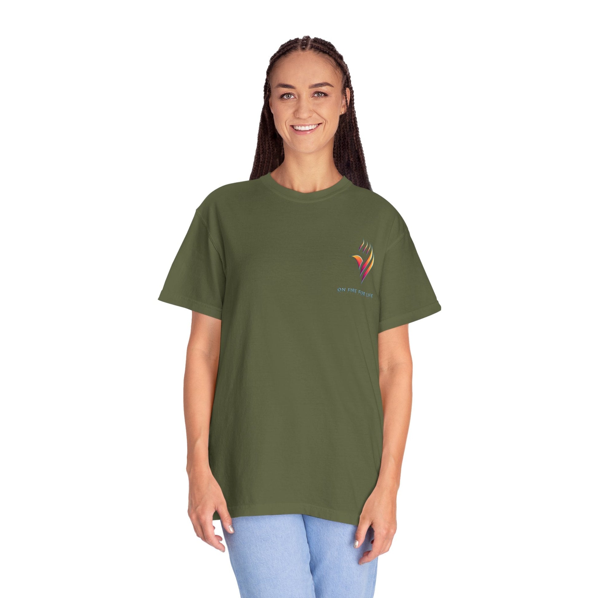 Unisex Garment-Dyed T-shirt - On Fire for Life Ethically Made