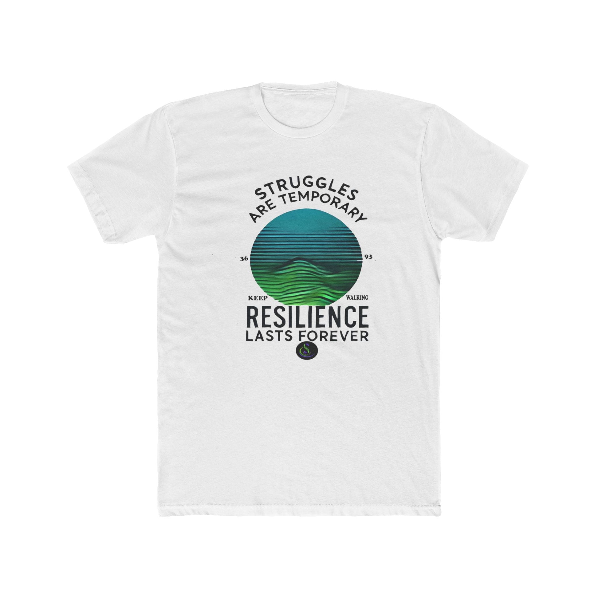 Unisex Cotton Crew T-Shirt - Struggles are temporary resilience Last