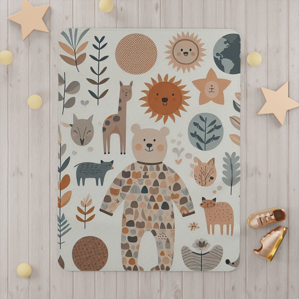Whimsical Animal Toddler Blanket -  Soft & Cozy for Little Ones