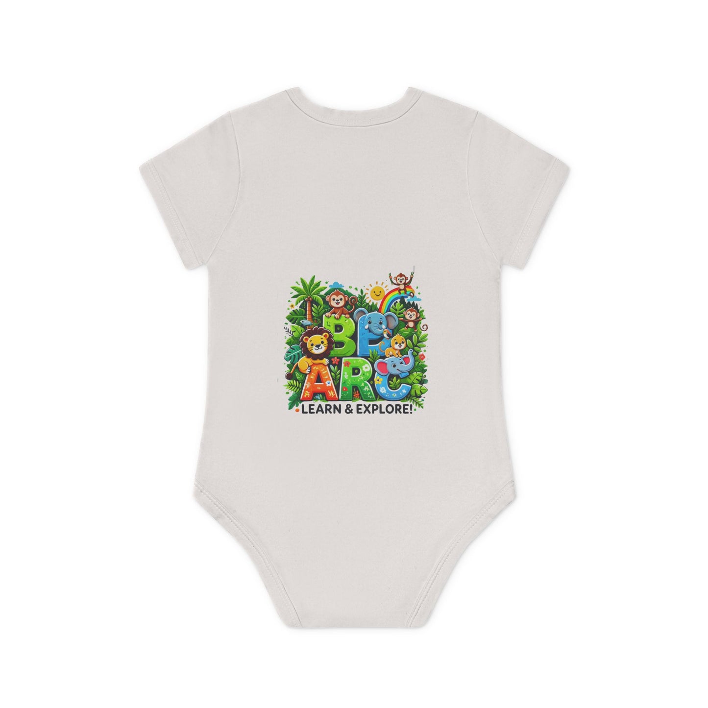 Baby Organic Short Sleeve Bodysuit" Learn and Explore"