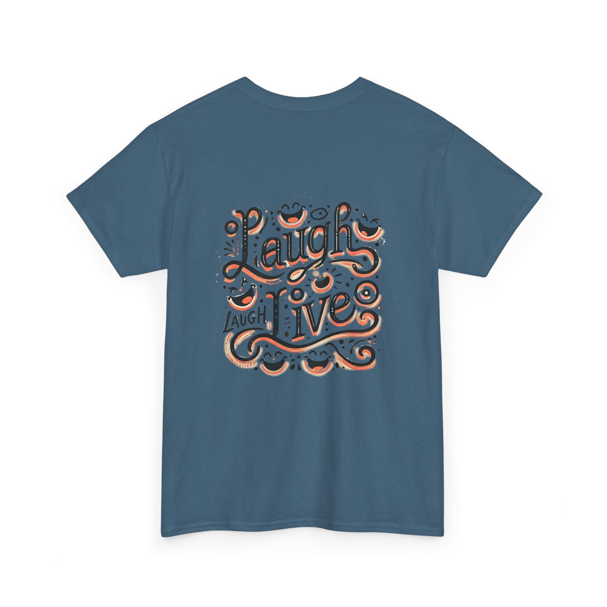 Unisex Heavy Cotton T-shirt  - Laugh Live III Built for Everyday Style