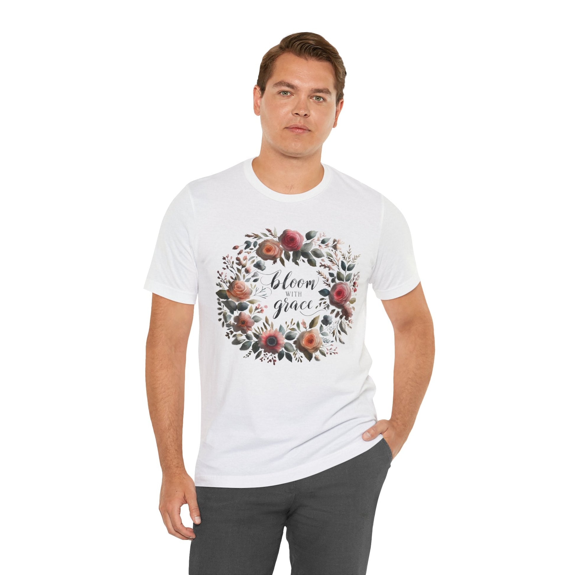Bloom with Grace T-shirt - Unisex Short Sleeve Summer collection shirt
