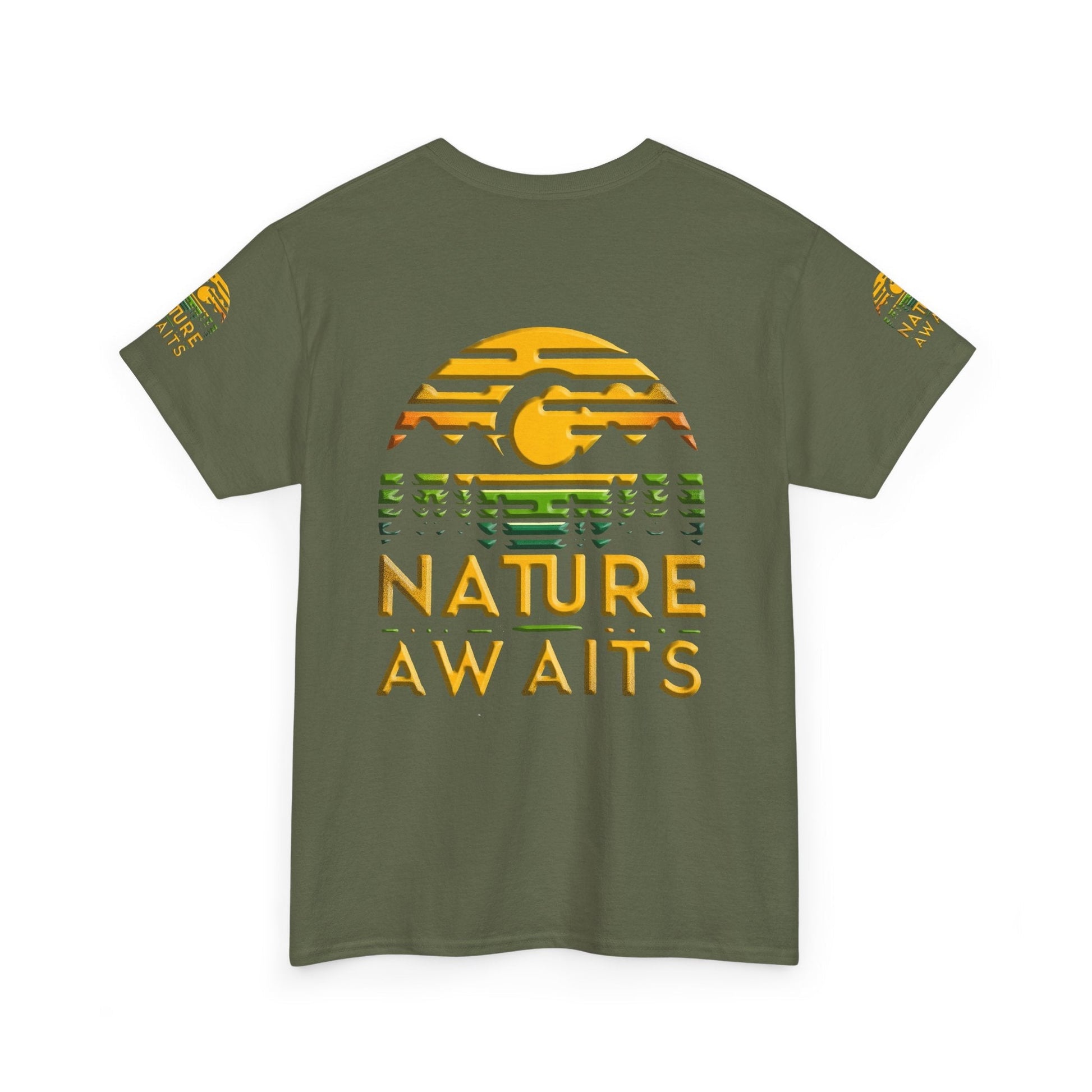 Unisex Heavy Cotton t-shirt nature Awaits t-shirt for Durability