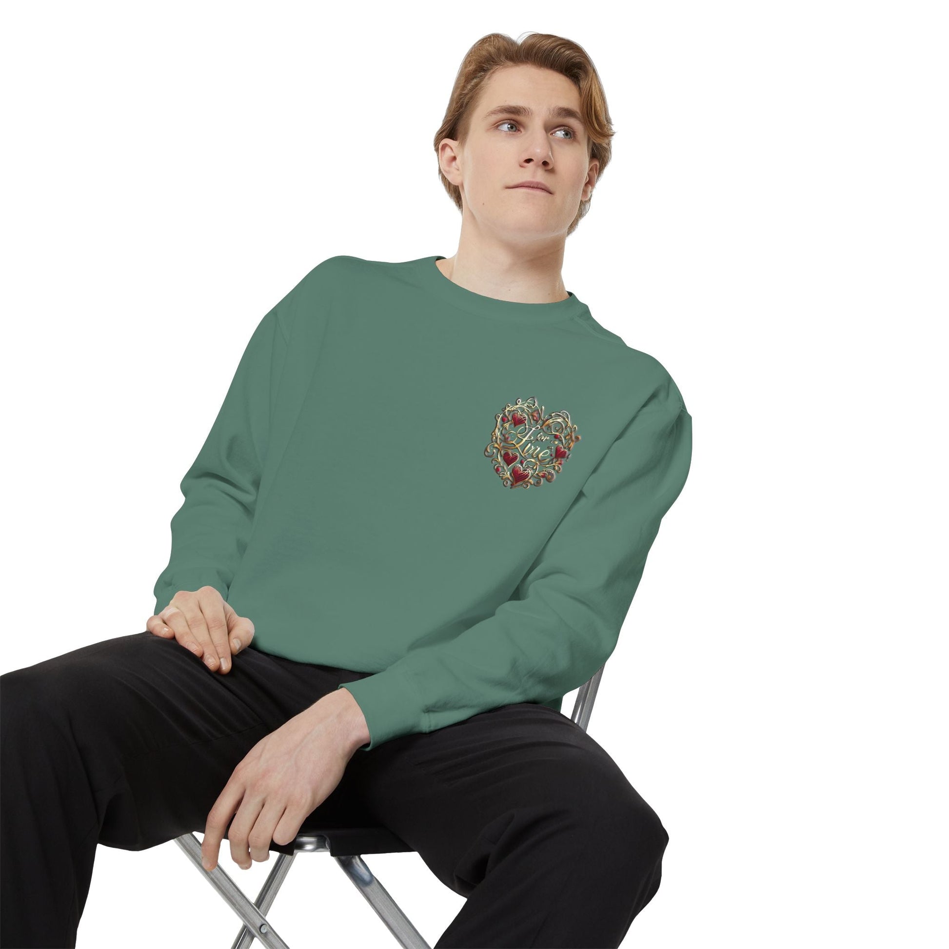Unisex Garment-Dyed Sweatshirt - Love For Me Premium Comfort