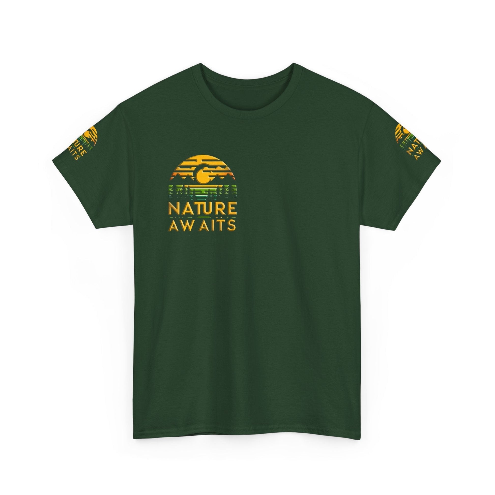 Unisex Heavy Cotton t-shirt nature Awaits t-shirt for Durability