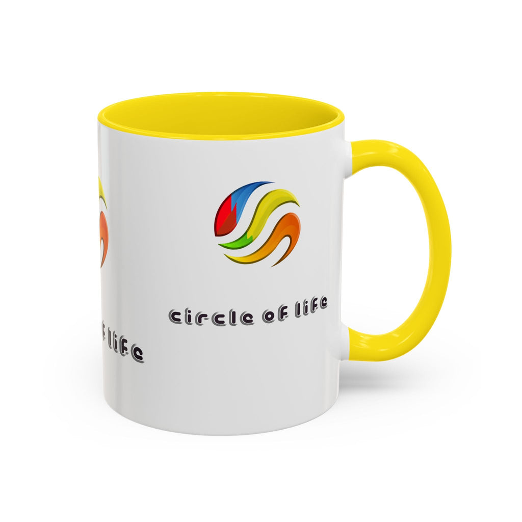 Accent Coffee Mug - (11, 15oz) Circle of Life Stylish Ceramic Mug