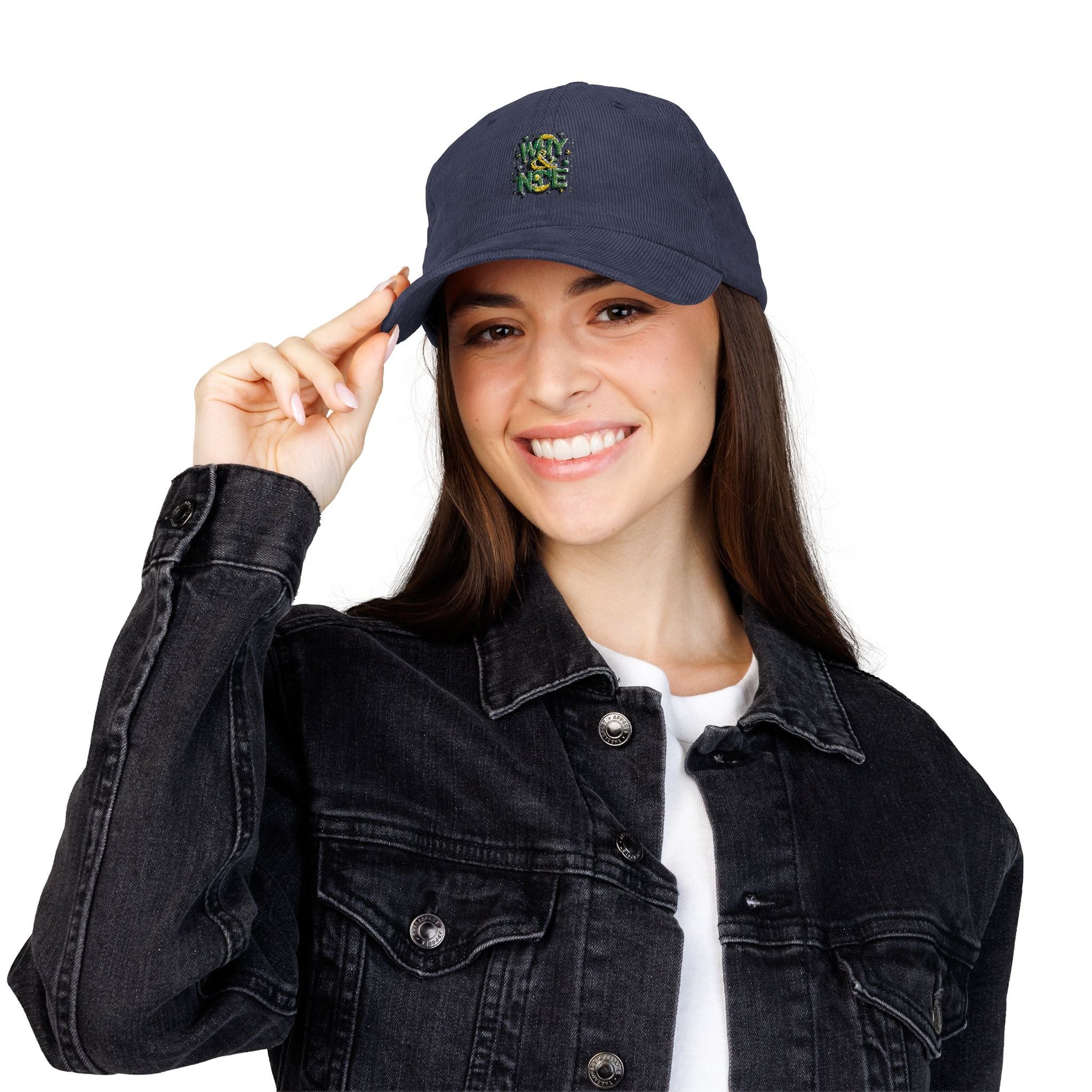 Vintage Corduroy Cap with Embroidery - Stylish Retro Hat for Every Occasion