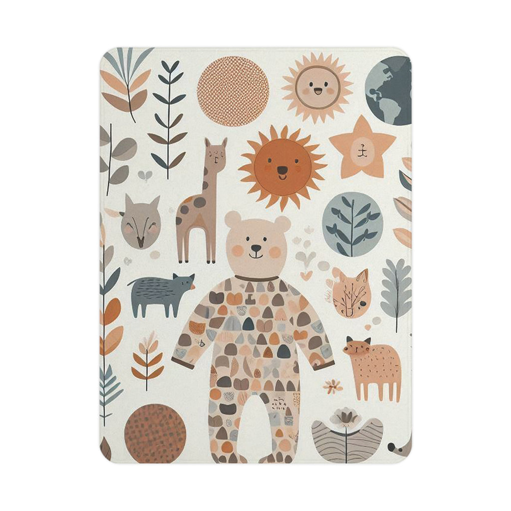 Whimsical Animal Toddler Blanket -  Soft & Cozy for Little Ones