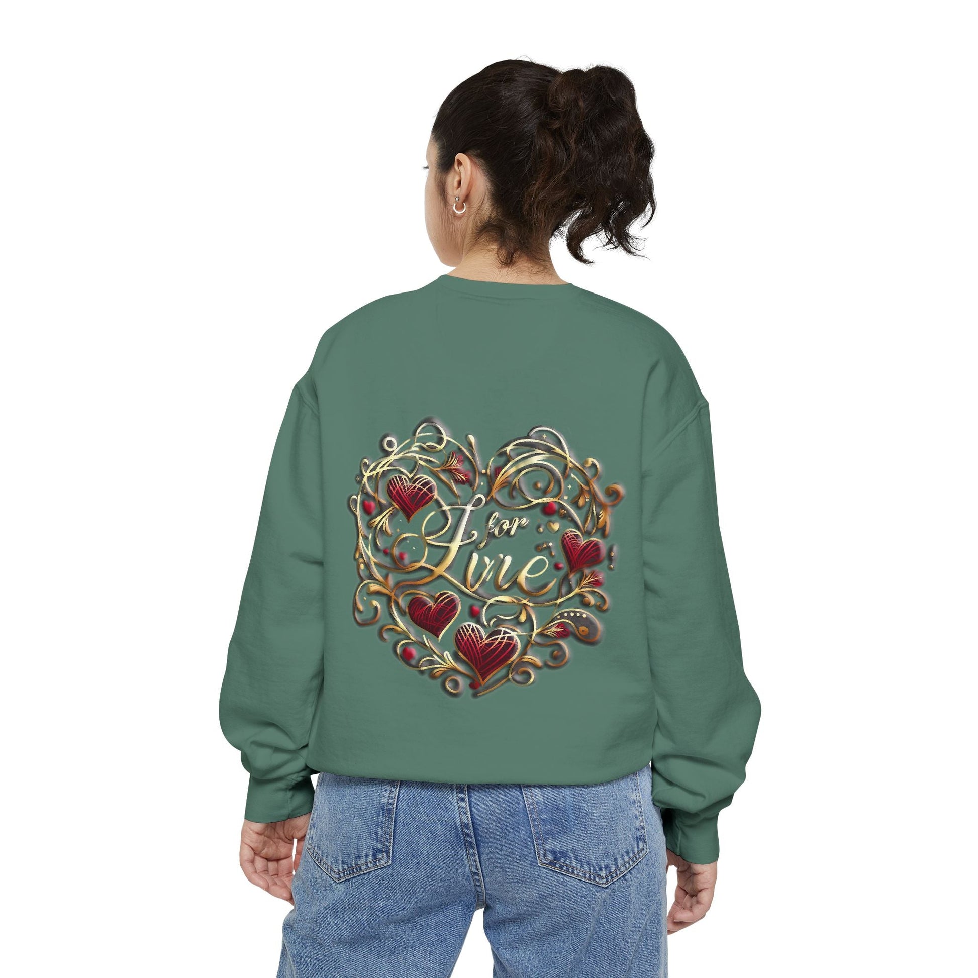 Unisex Garment-Dyed Sweatshirt - Love For Me Premium Comfort