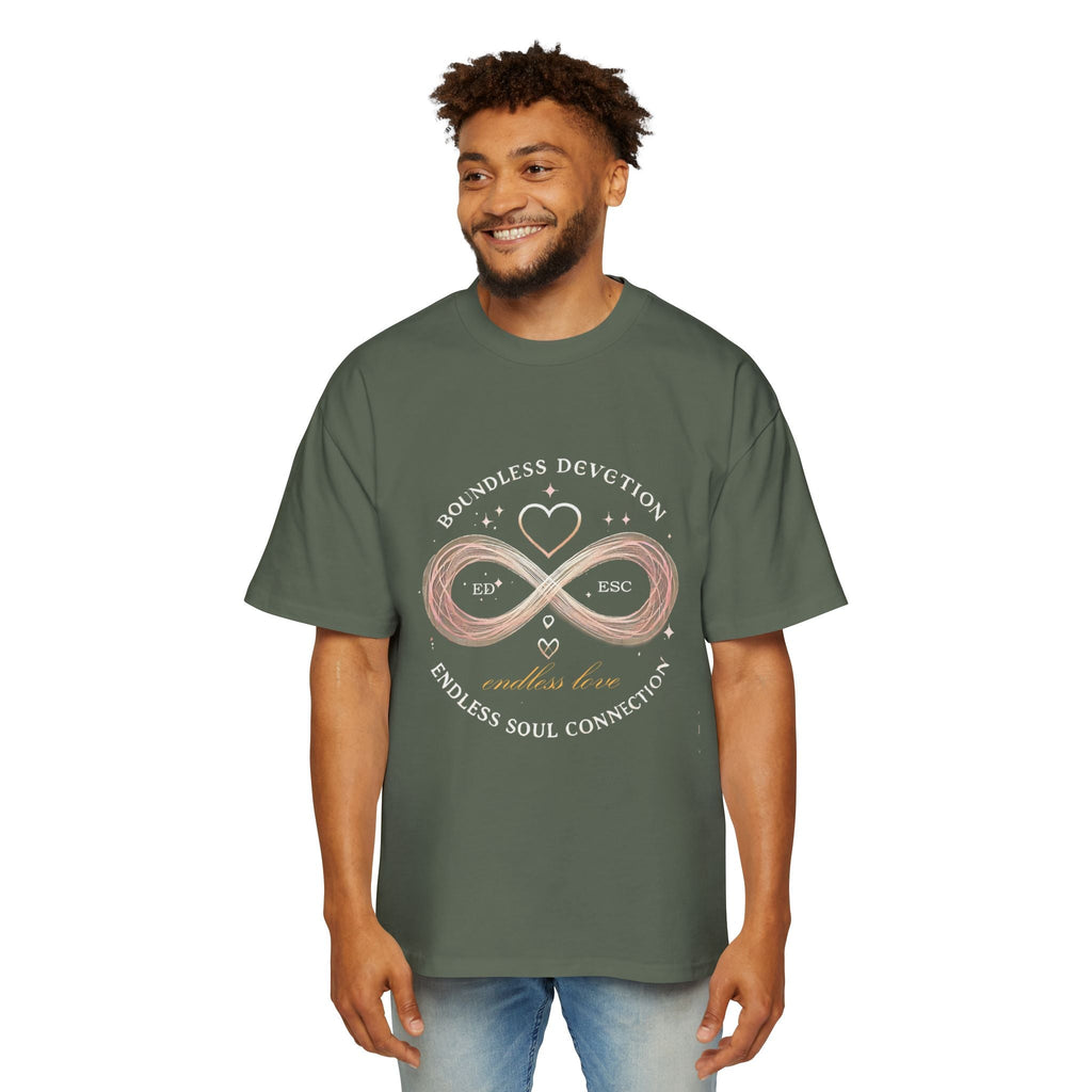 Men Heavy Oversized T-shirt -Endless Love  100% Cotton Comfort