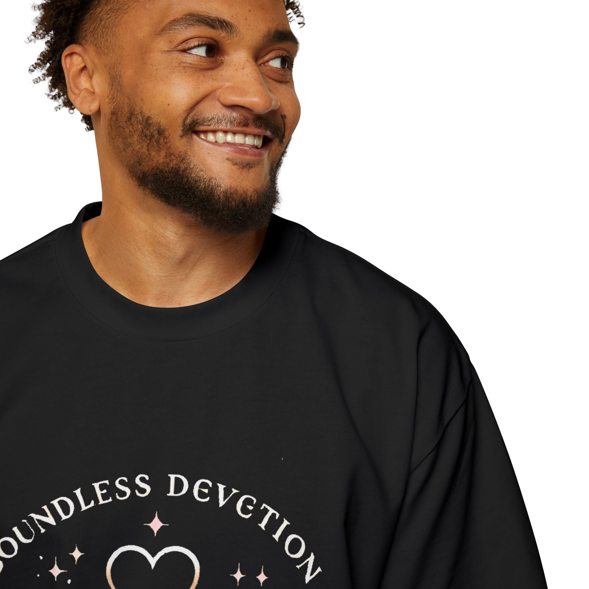 Men Heavy Oversized T-shirt - Endless Love  100% Cotton Comfort