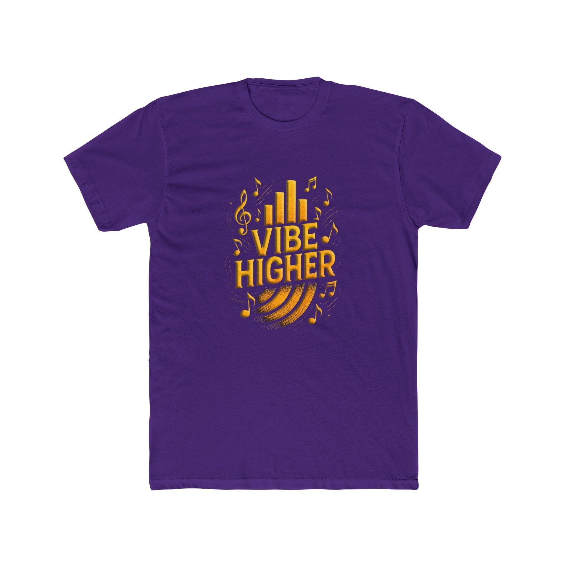 Vibe Higher Crew T-Shirt - Everyday Casual Wear, Unisex Cotton Shirt