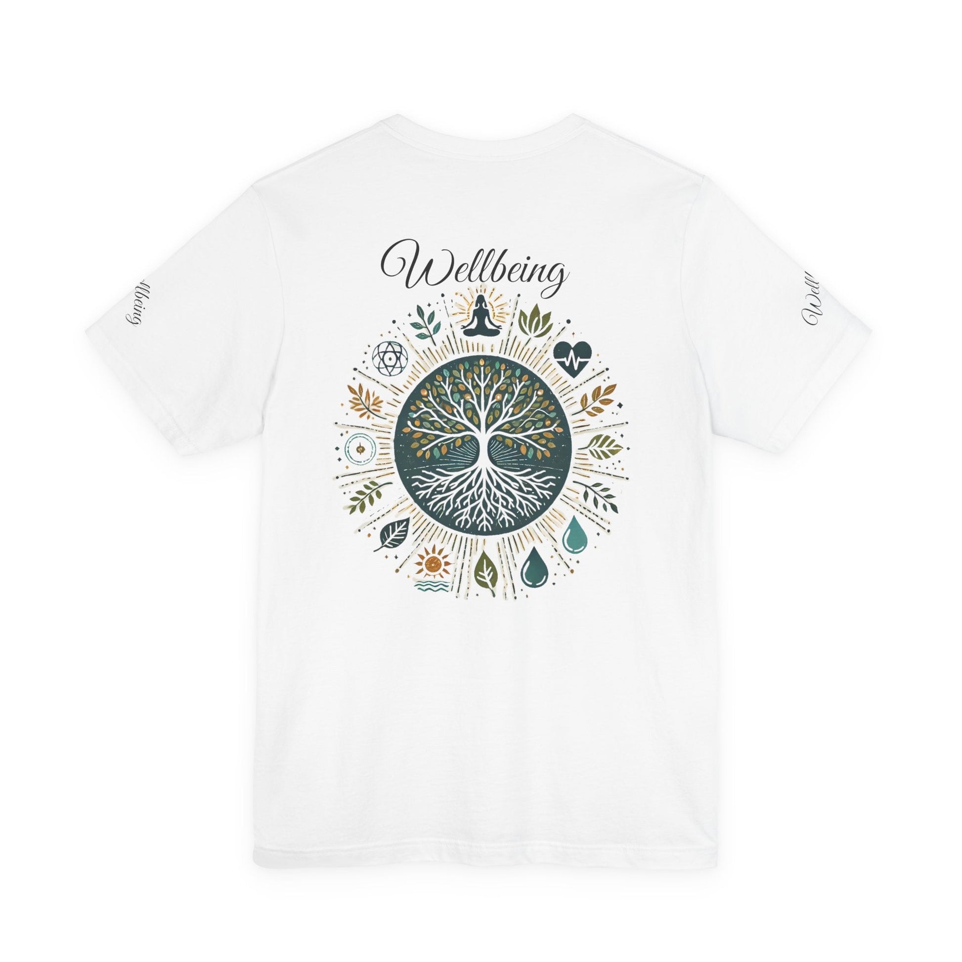 Unisex Jersey Short Sleeve T-shirt - Wellbeing Line Art Soft & Cozy