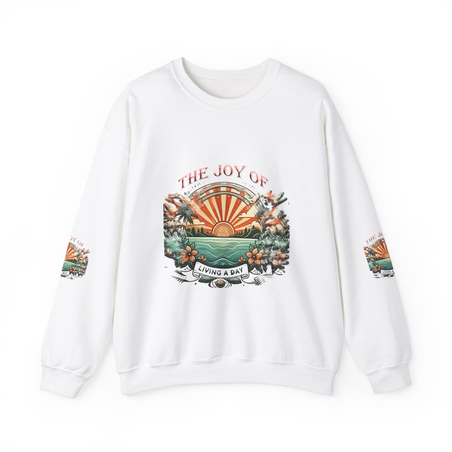 Unisex Heavy Blend™ Crewneck Sweatshirt" The Joy Of Living a Day"