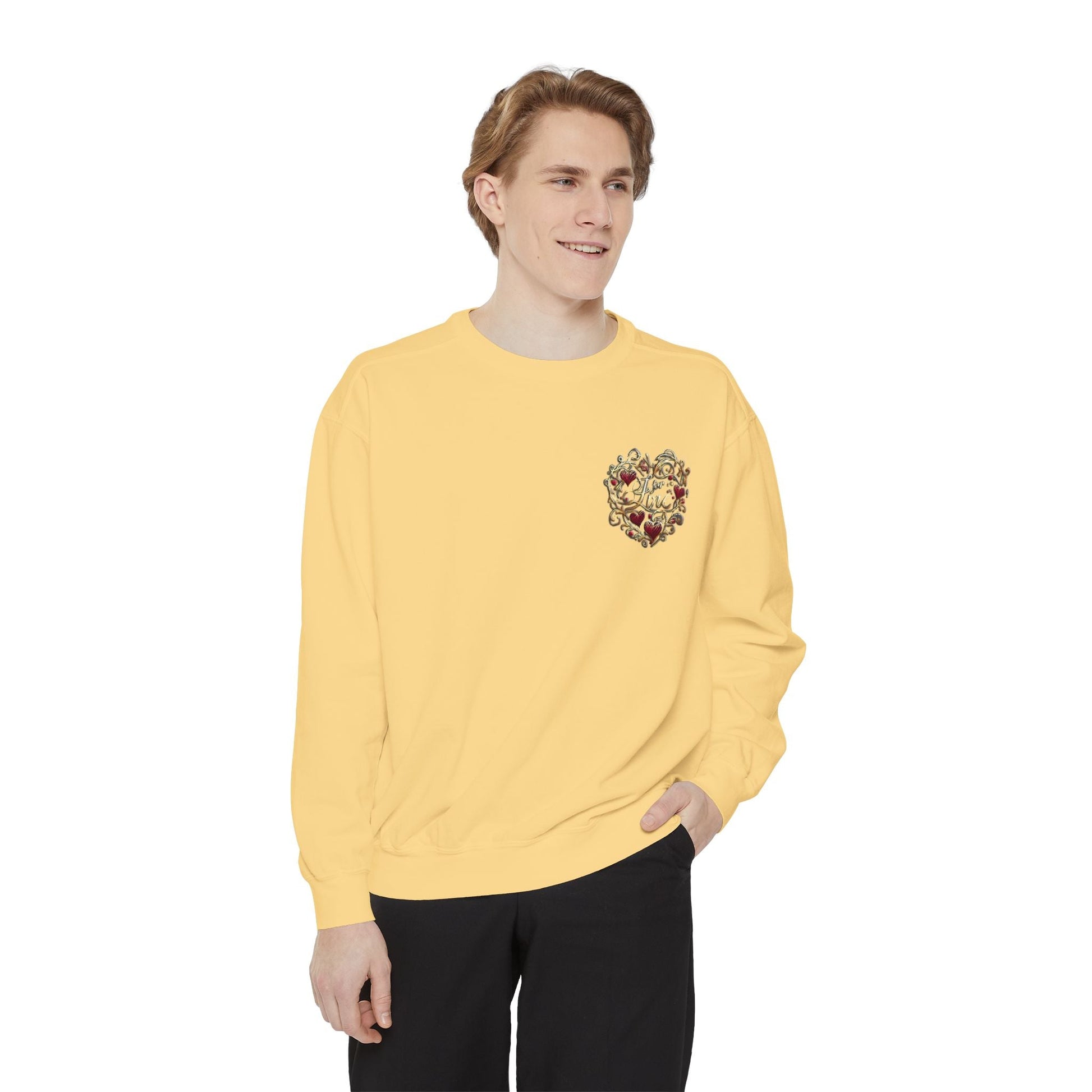 Unisex Garment-Dyed Sweatshirt - Love For Me Premium Comfort