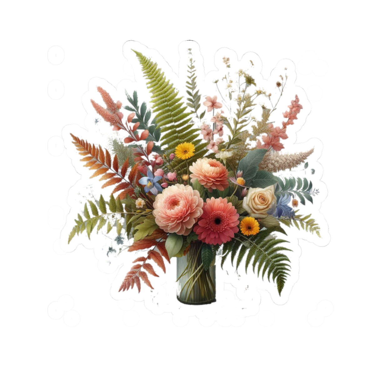 Kiss-Cut Stickers - Flowers Glossy Finish & Flexible Designs