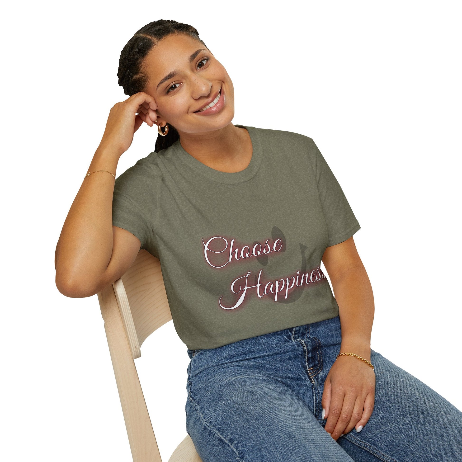 Unisex Softstyle t-shirt - Choose Happiness-Positive Vibes Tee