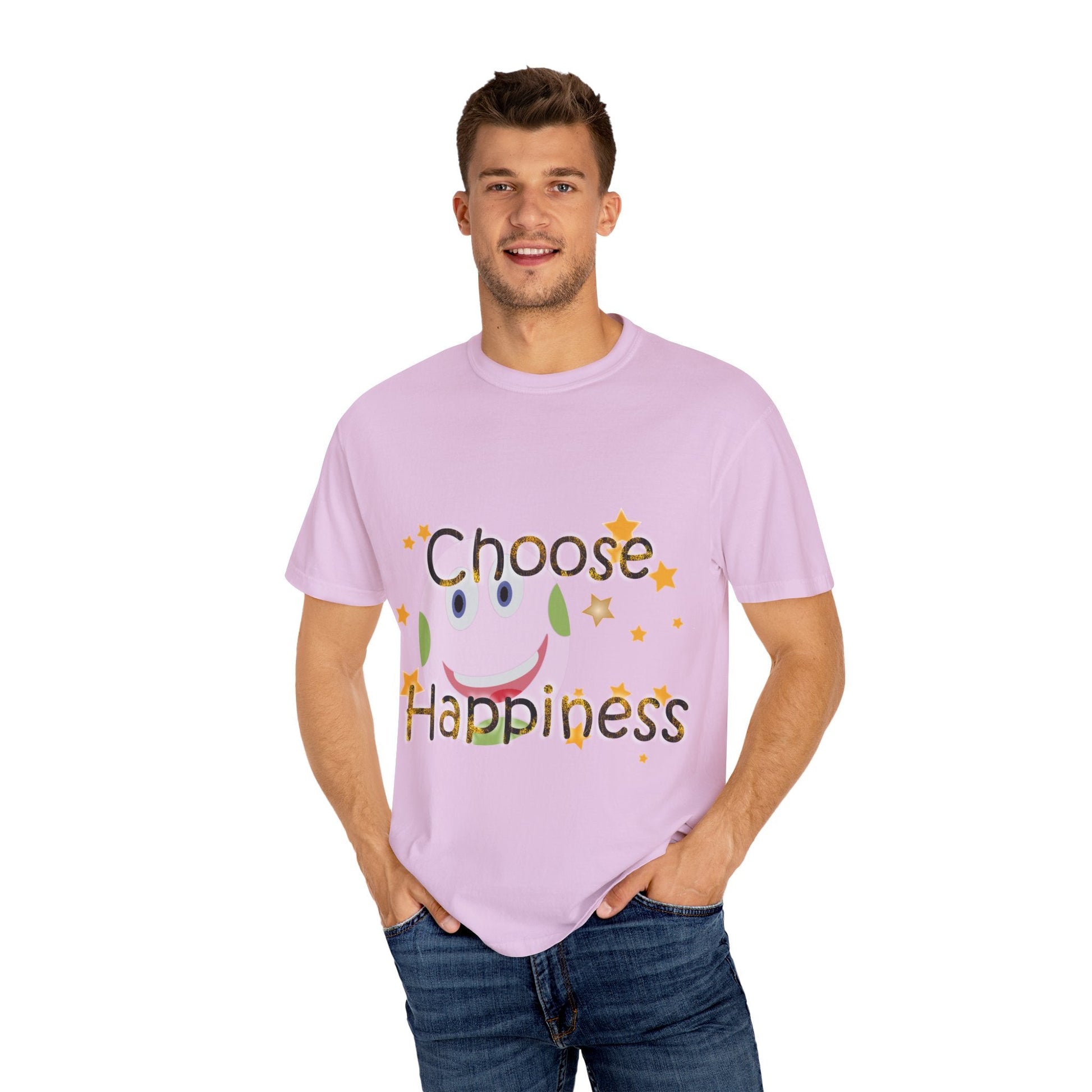 Choose Happiness Unisex Garment-Dyed T-Shirt - Positive  Expression