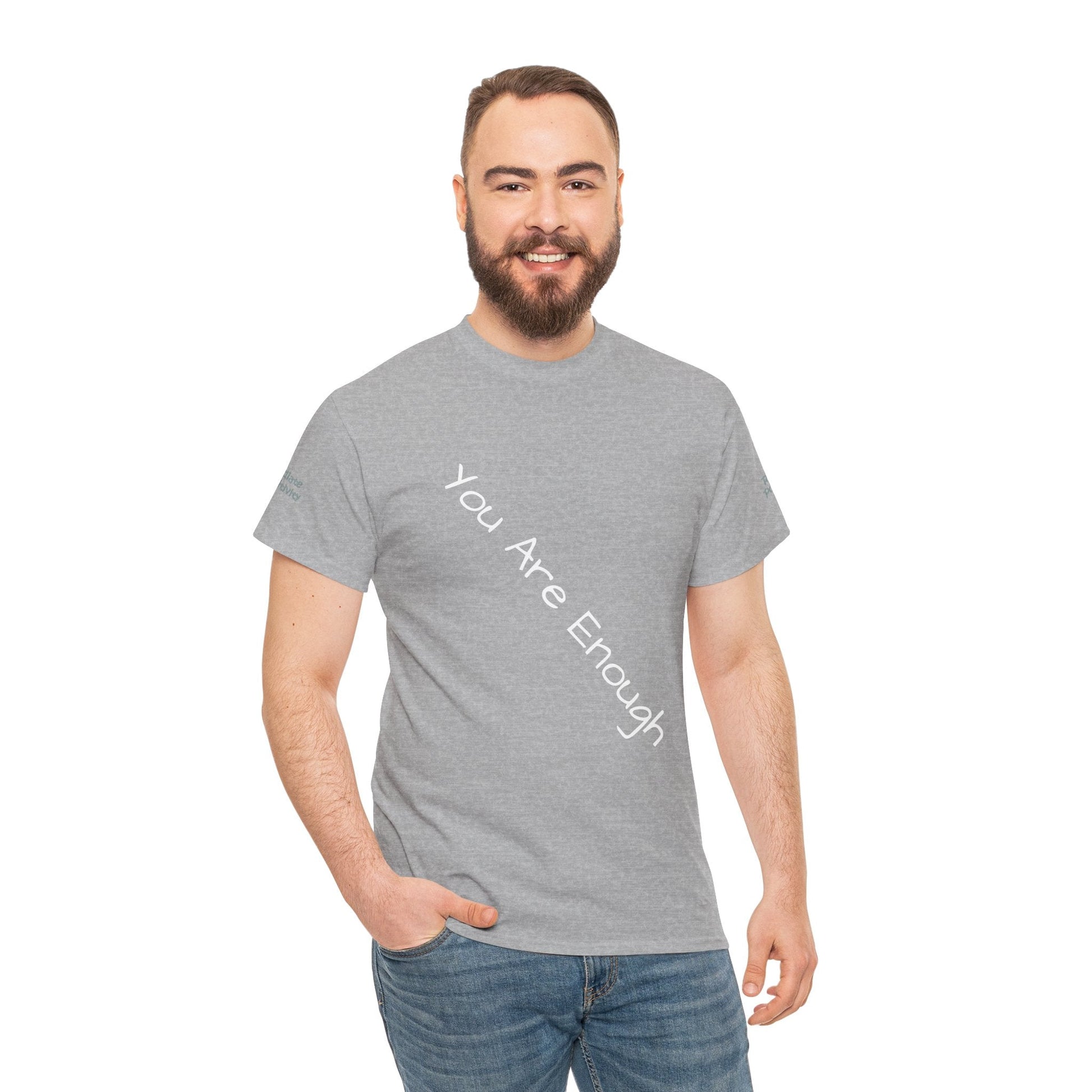 Unisex Heavy Cotton T-shirt - You Are Enough - Radiate Positivity