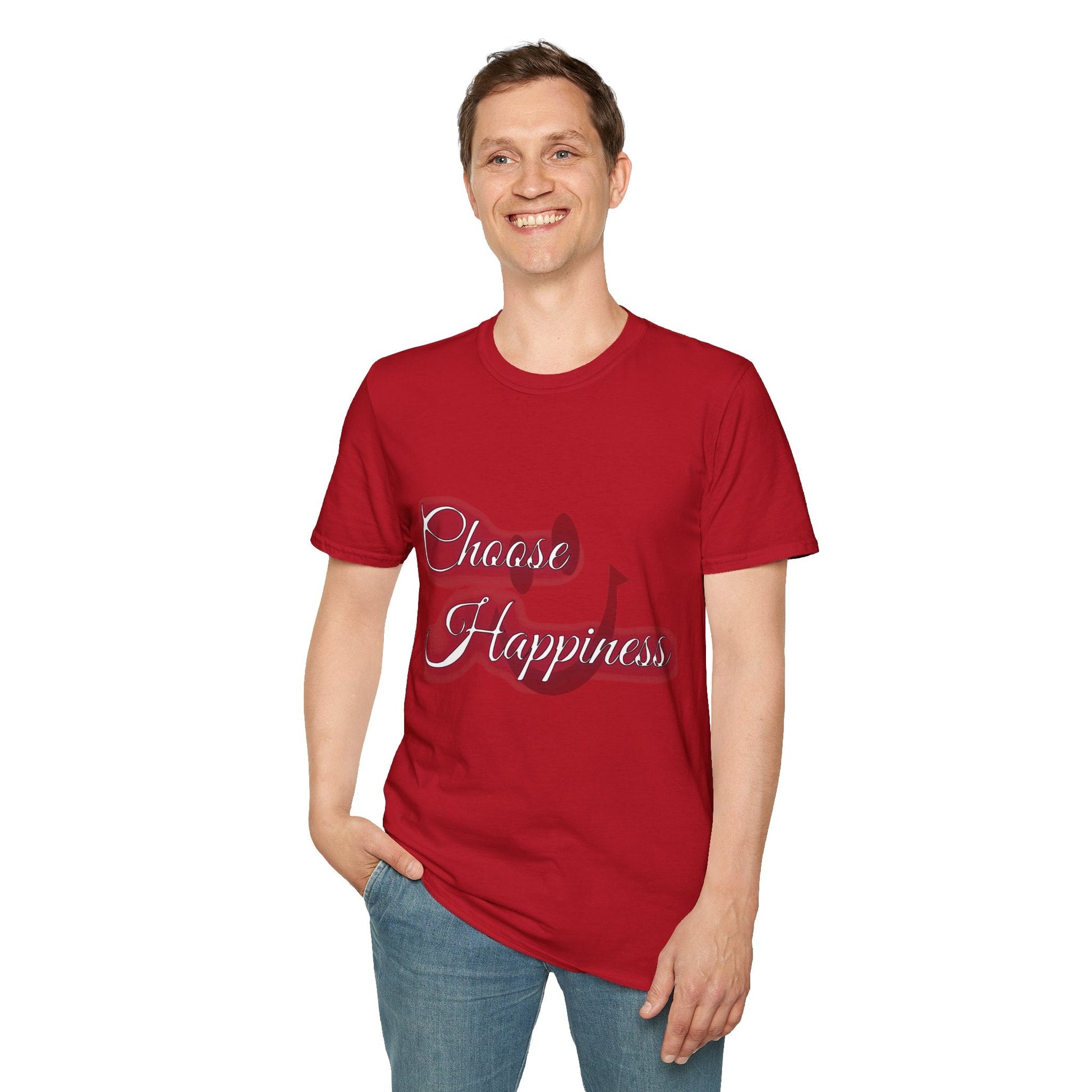 Unisex Softstyle t-shirt - Choose Happiness-Positive Vibes Tee