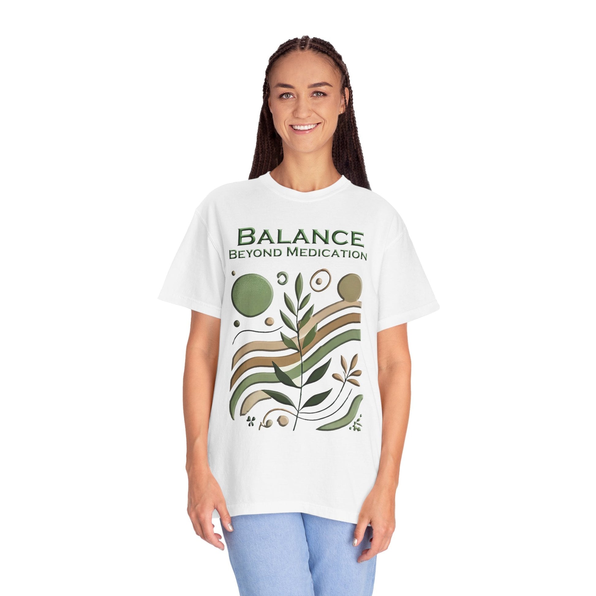 Unisex Garment-Dyed t-shirt Balance Beyond Medication - Nature Tee
