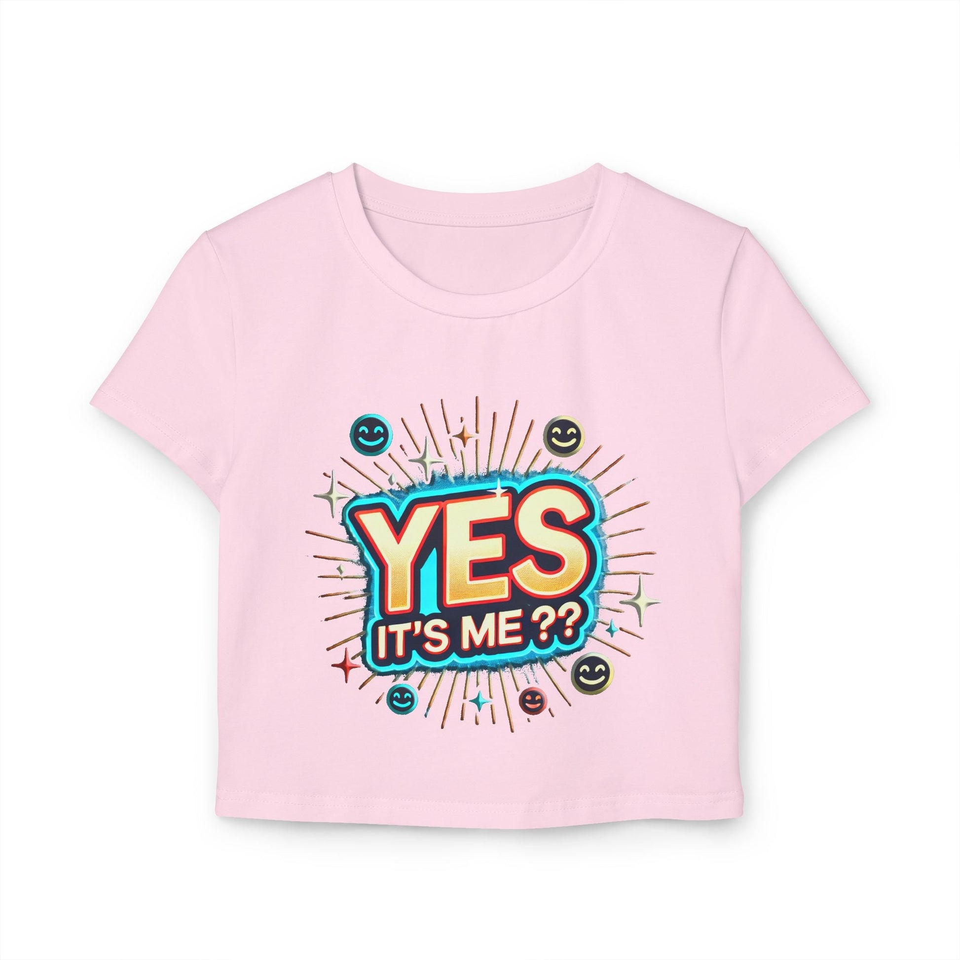 Womens Baby T-shirt "Yes it's me" Slim Fit Organic Cotton for Everyday
