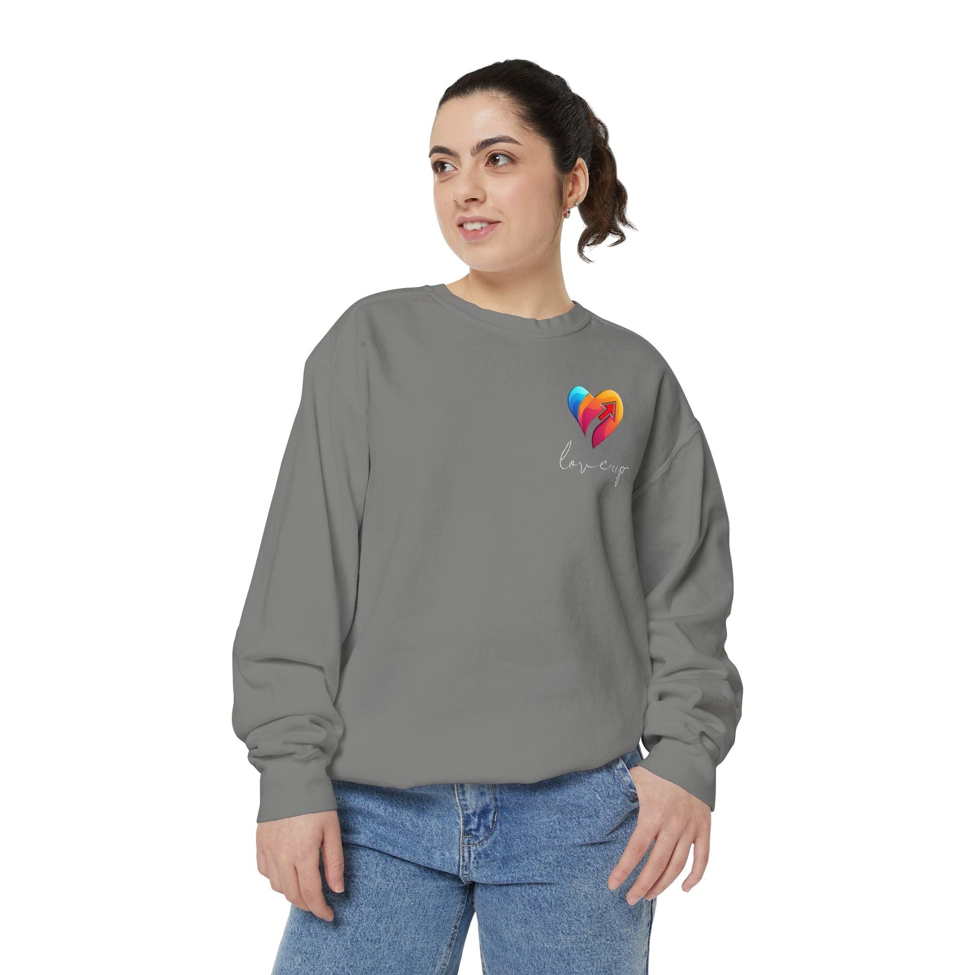 Unisex Garment Dyed Sweatshirt  Love's Up | Soft & Stylish Sweatshirt