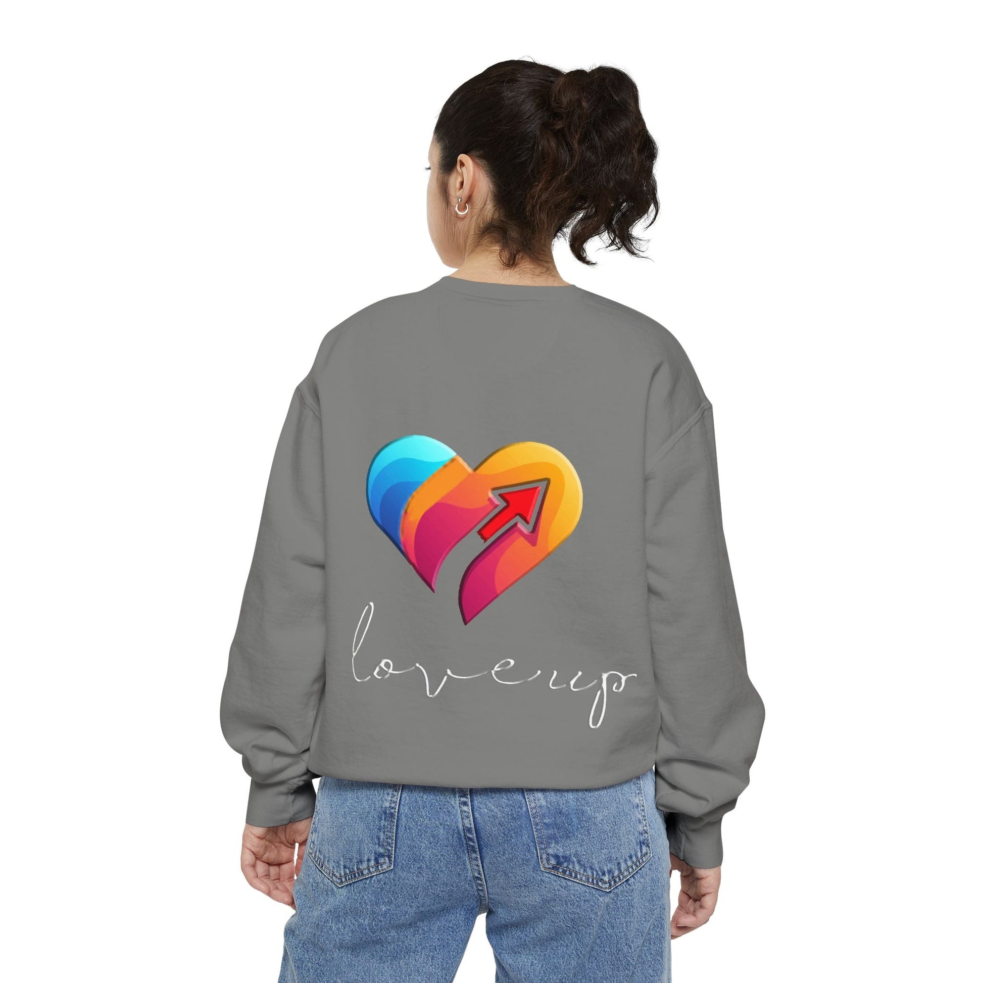 Unisex Garment Dyed Sweatshirt  Love's Up | Soft & Stylish Sweatshirt