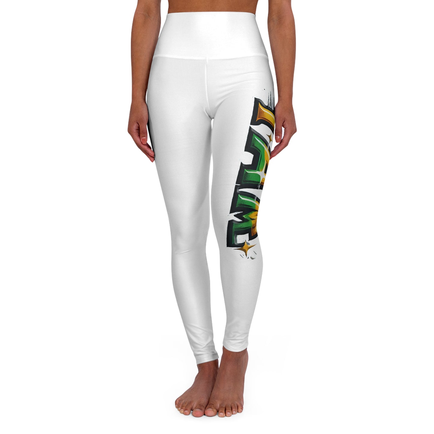 High Waisted Yoga Leggings (AOP) "I Am Me"