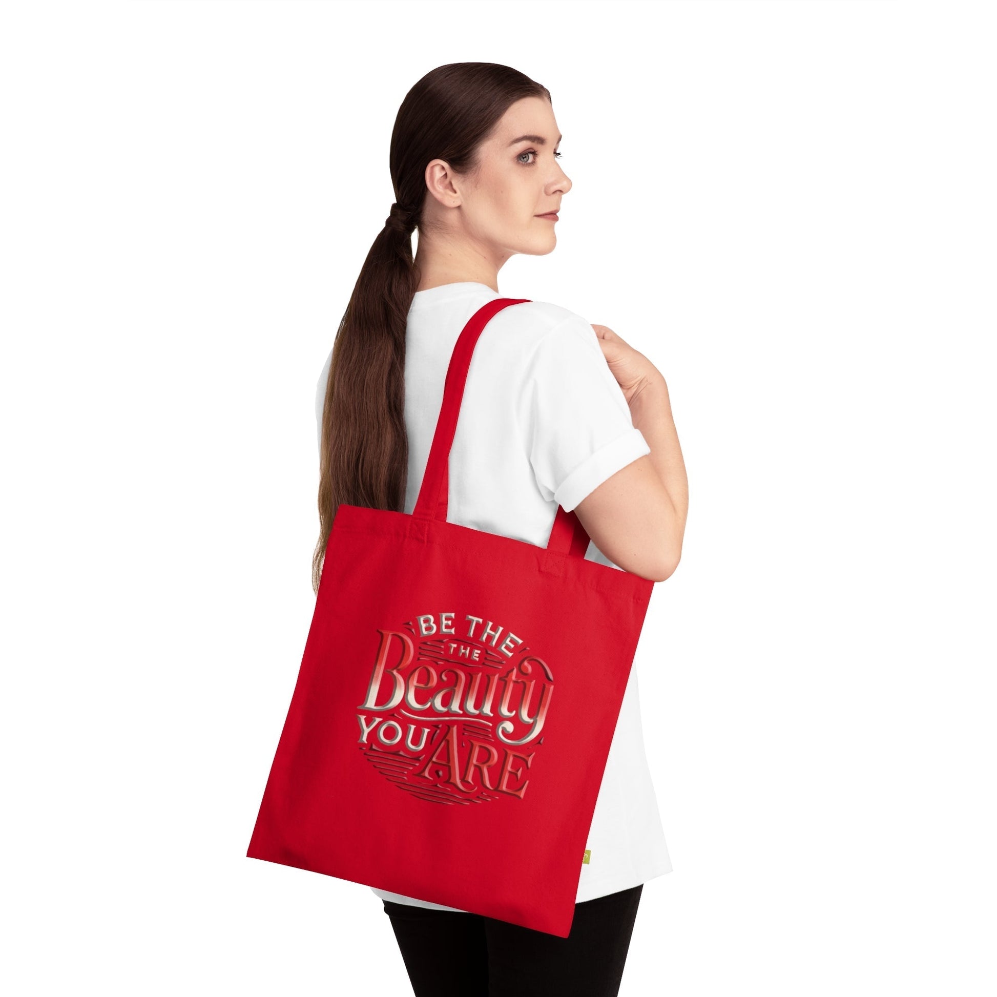 Stylish Organic Cotton Tote Bag –Be the Beauty  Eco-Friendly