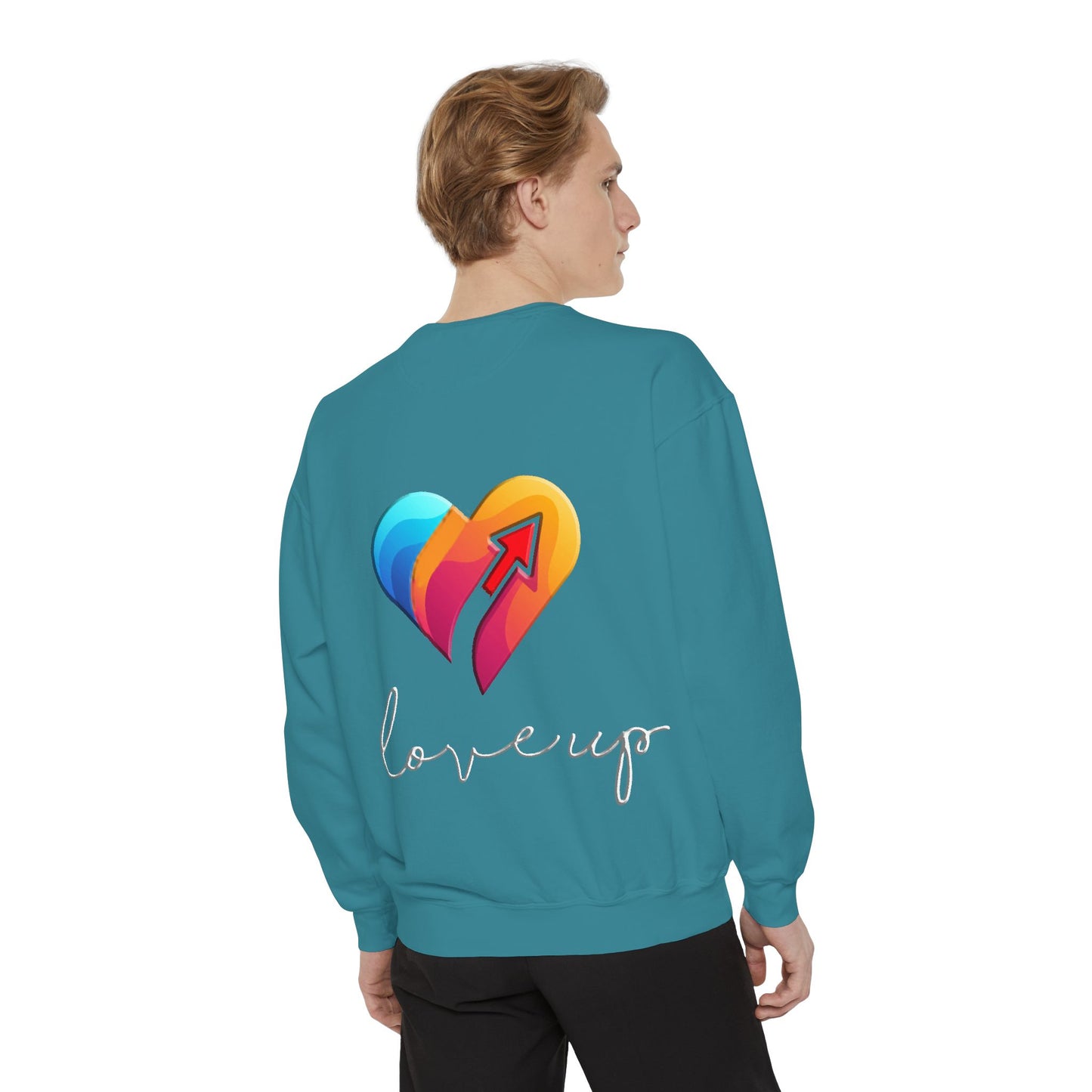 Unisex Garment-Dyed Sweatshirt " Love's Up"