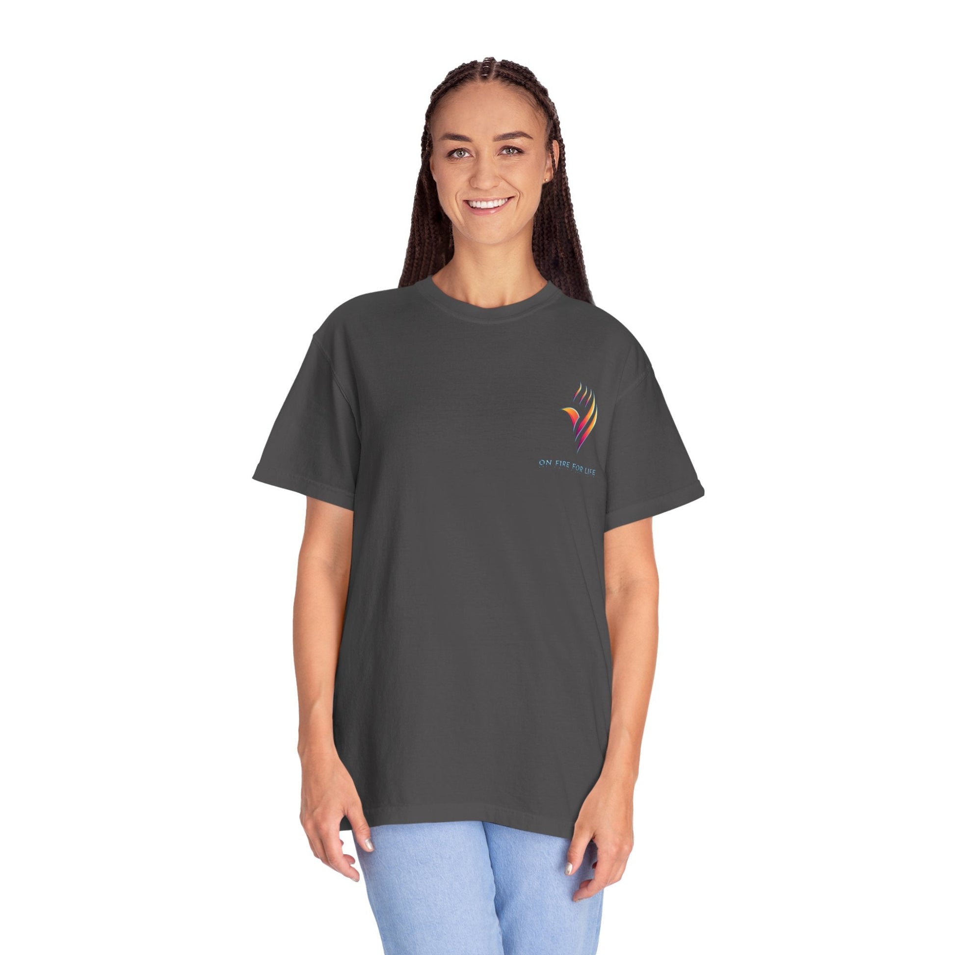 Unisex Garment-Dyed T-shirt - On Fire for Life Ethically Made