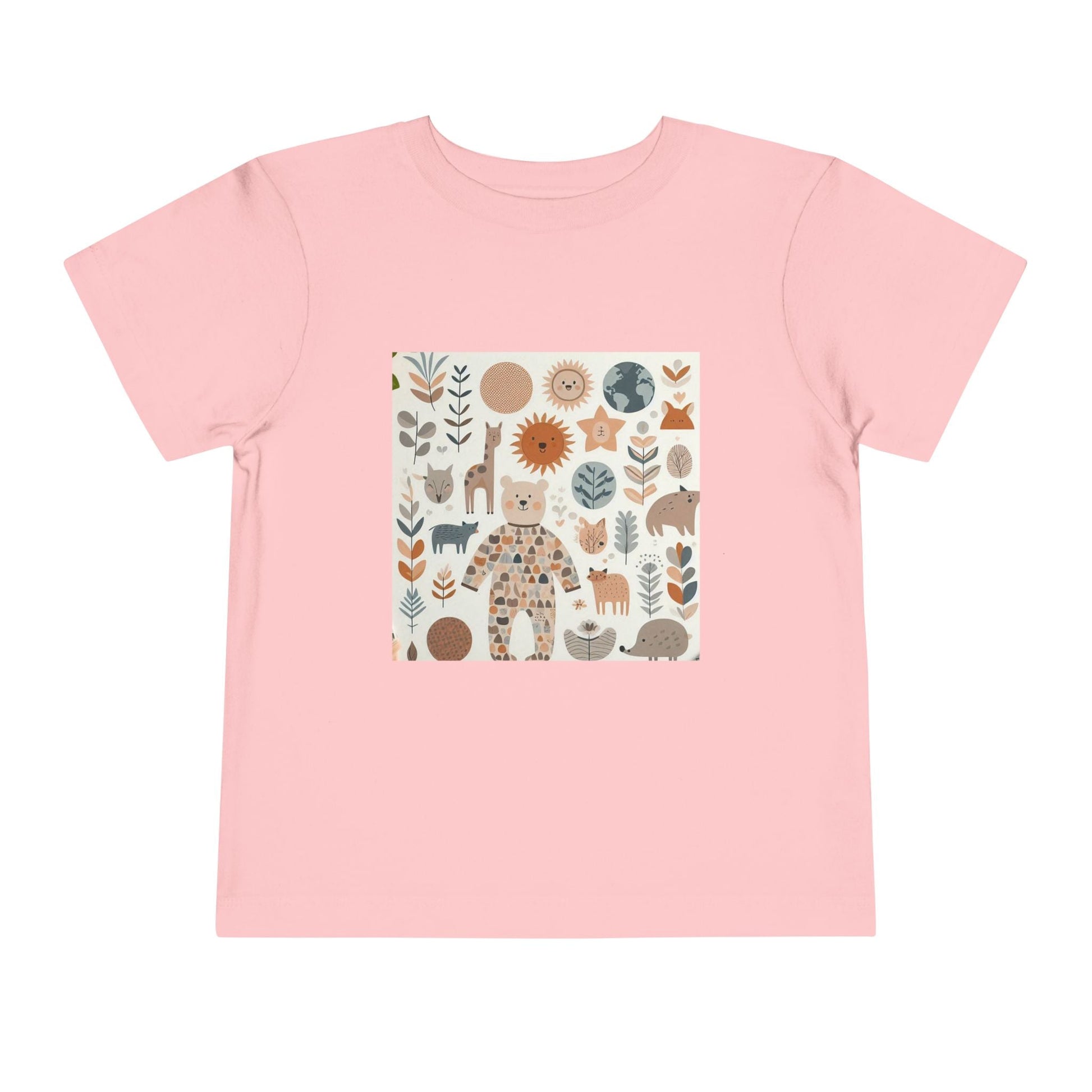 Eco-Friendly Toddler Short Sleeve T-shirt - with Nature Print