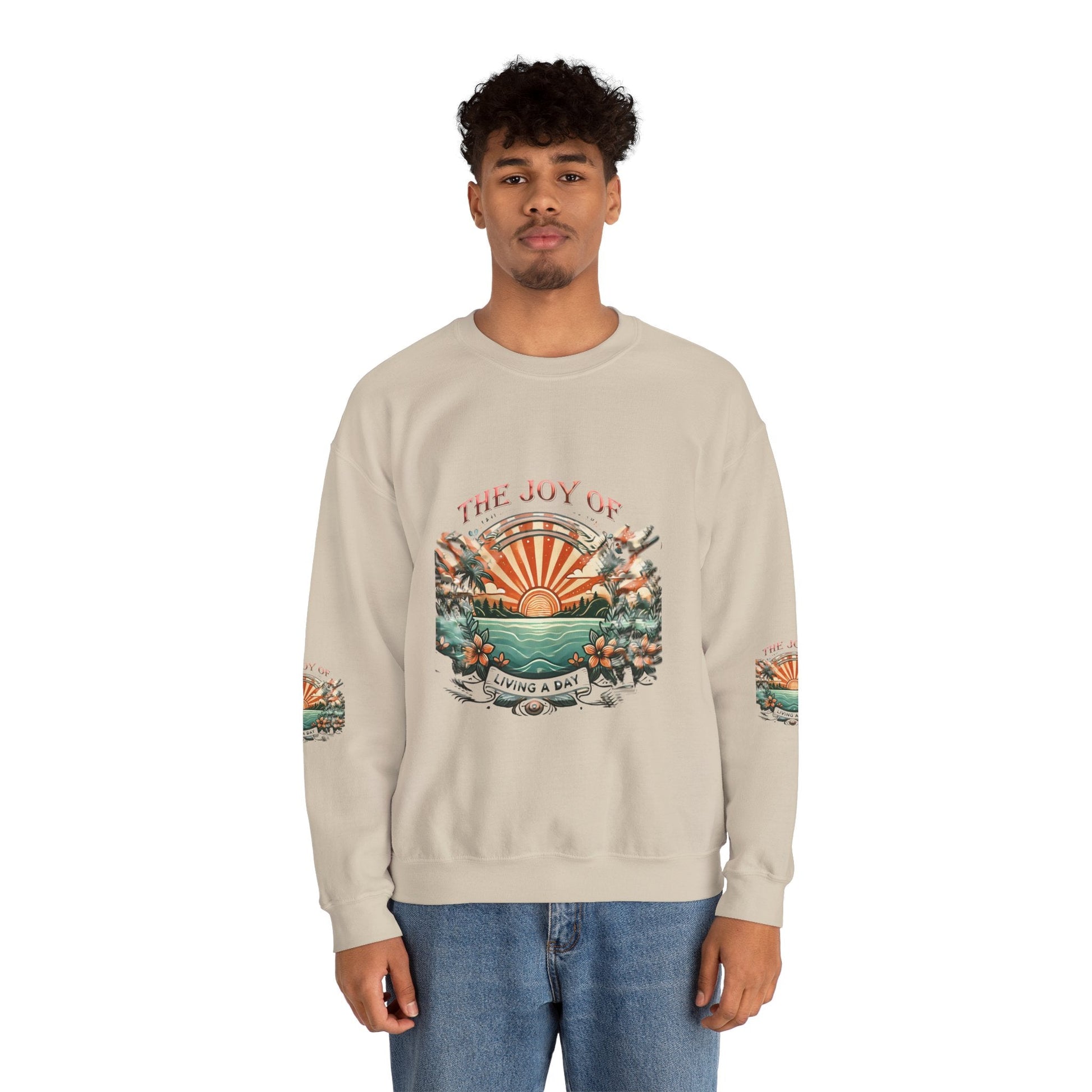 Unisex Heavy Blend - Crewneck Sweatshirt- The Joy Of Living a Day